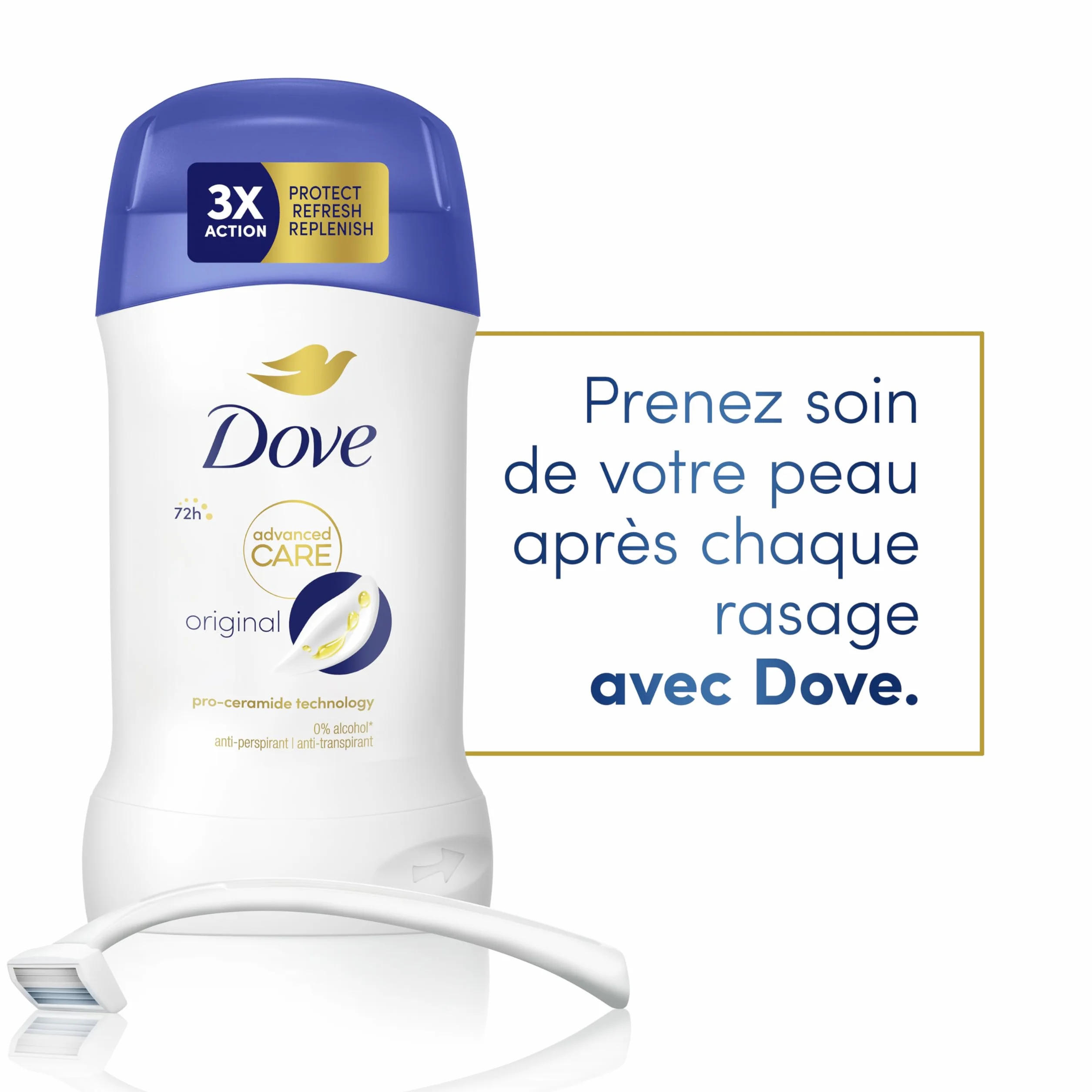 Dove Advanced Care Déodorant Stick Original 72h Anti-Transpirant 50ml