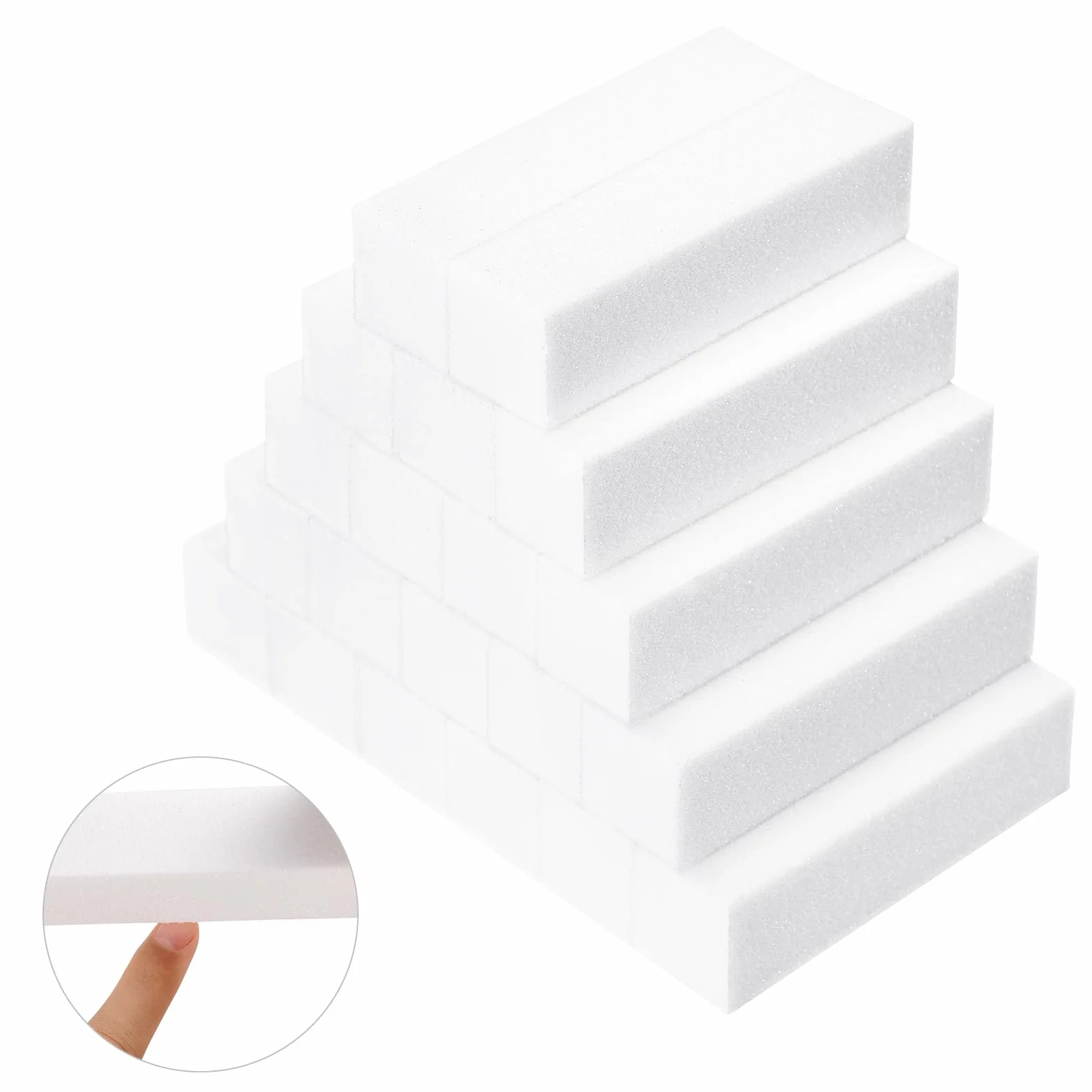 Bloc Polissoir Ongles 20 Pcs Lime à Ongle Éponge Carré pour Manucure