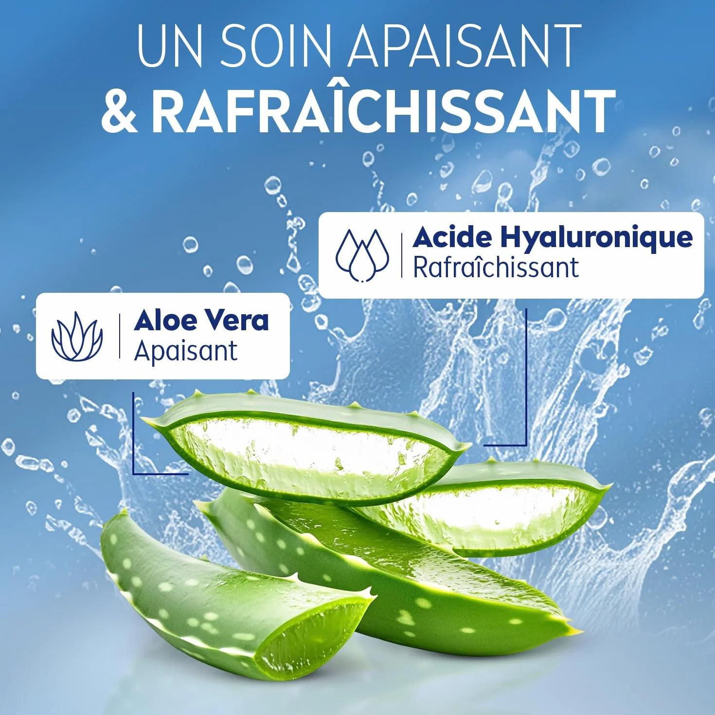 NIVEA SUN Lait Après Soleil Hydratant 48H Aloe Vera Bio Acide Hyaluronique 200 ml