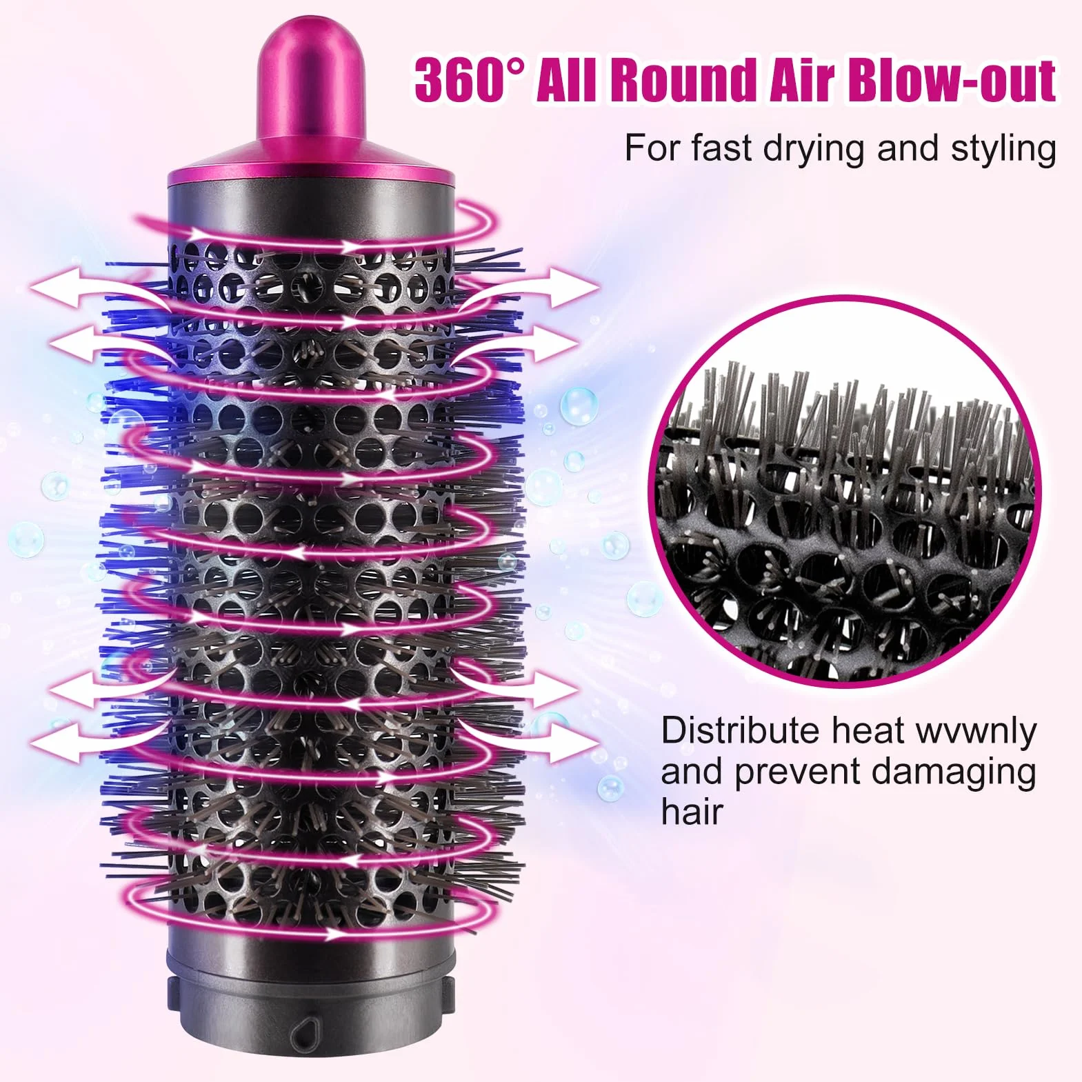 Brosse volumisante ronde pour Dyson Airwrap HS01/HS05, numéro de pièce 969489-01 970750-01 pour cheveux plats et flasques