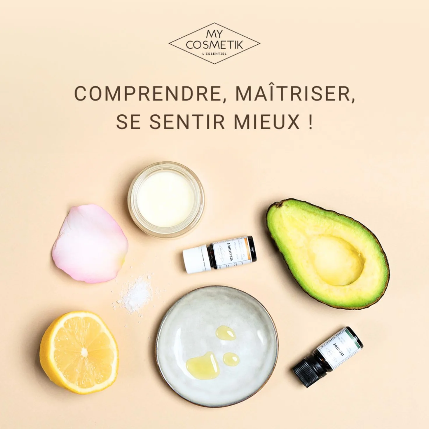 MyCosmetik - BTMS végétal - Conditionneur capillaire - Cire émulsifiante pour préparations capillaires - Qualité cosmétique - 100% d'origine végétale - Fabriqué en France - 100 g