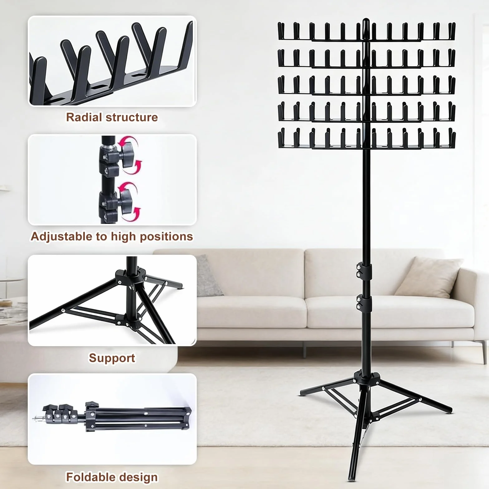 FARYODI Support de cheveux réglable pour tresses, 144 stylos, organisateur de cheveux, pour coiffeurs et tresses