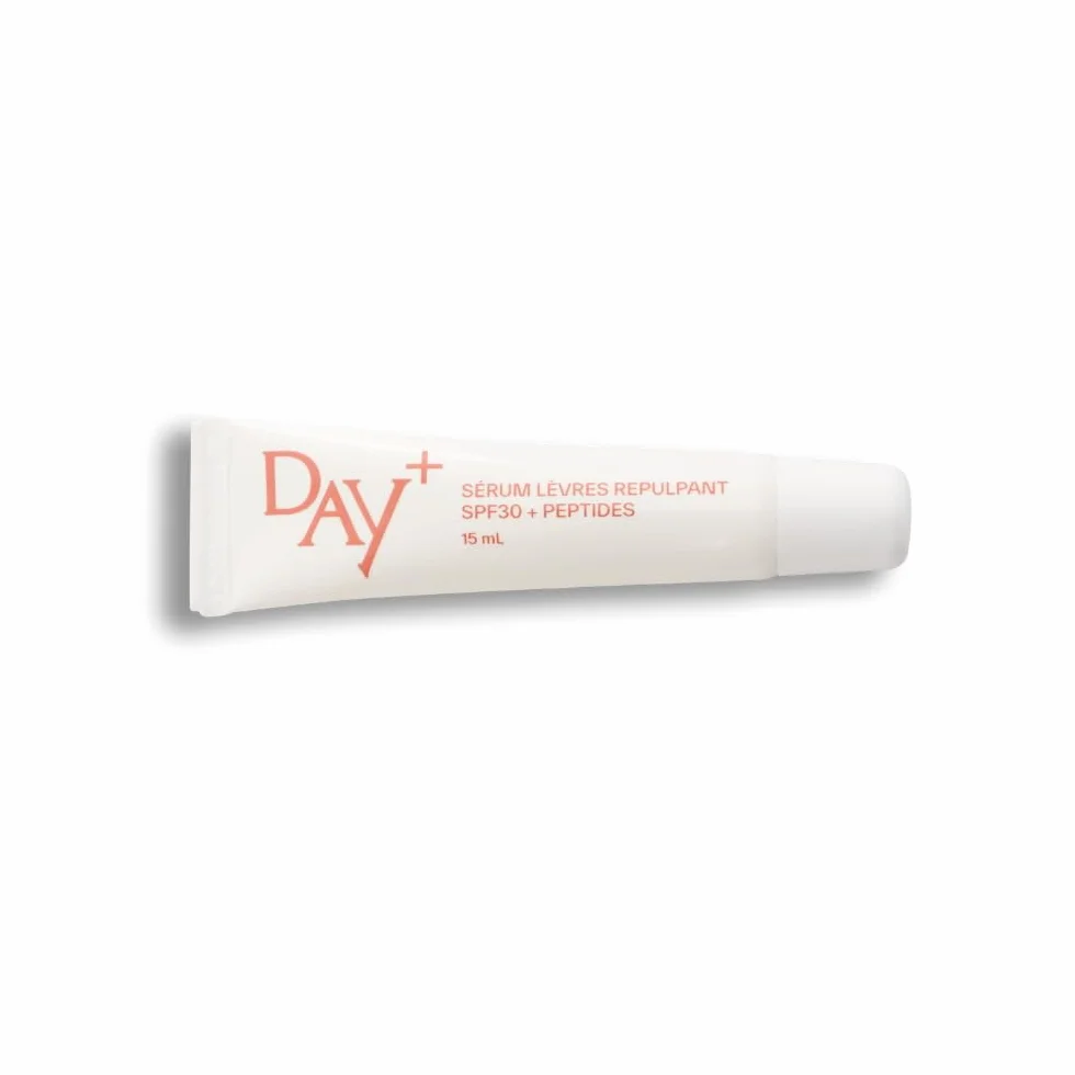 DAY+ | Sérum Lèvres Repulpant | Nourrit & Repulpe | Protection SPF 30 | Lèvres instantanément sublimées | Haute concentration d’actifs | Peptide maxi-lip® | 83% d’ingrédients naturels | 15 ml