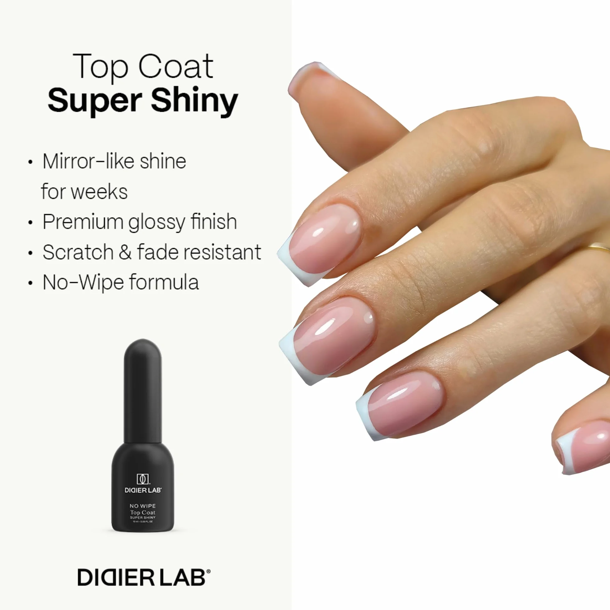DIDIER LAB – Builder Gel en Flacon BBIO 15ml e tGel Top Coat Super Shiny 10ml Set – Base Constructrice Transparente et Fini Ultra Brillant pour Ongles Solides et Longue Tenue –Formule Durable No Wipe