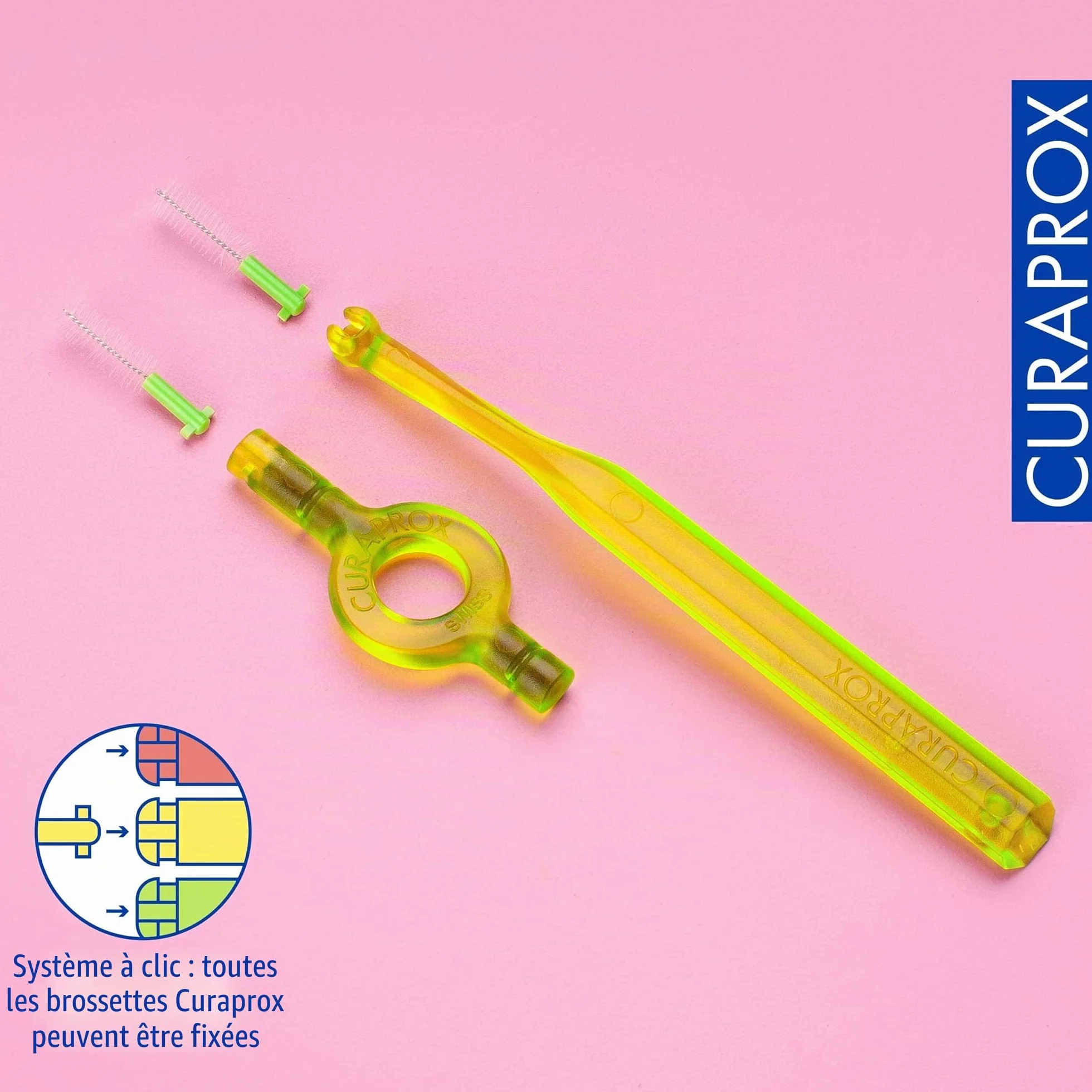 Curaprox CPS 011 Prime-ISO Taille 3 Vert Brossette Interdentaire Pack de 8 Filaments Ultra-Fins