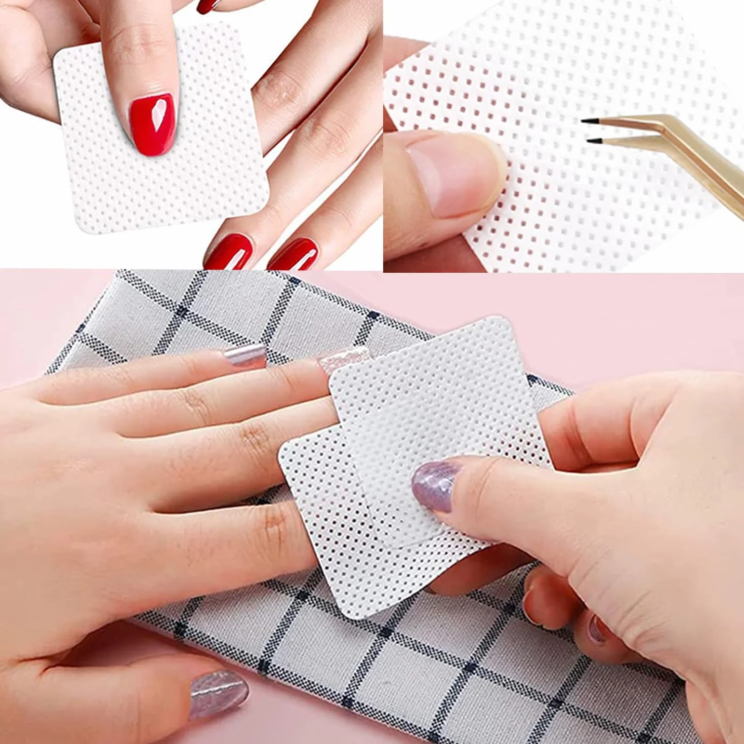 Coton Ongles Gel Non Pelucheux 300 Pièces lingettes tampons polissage absorbants UV Nail Art