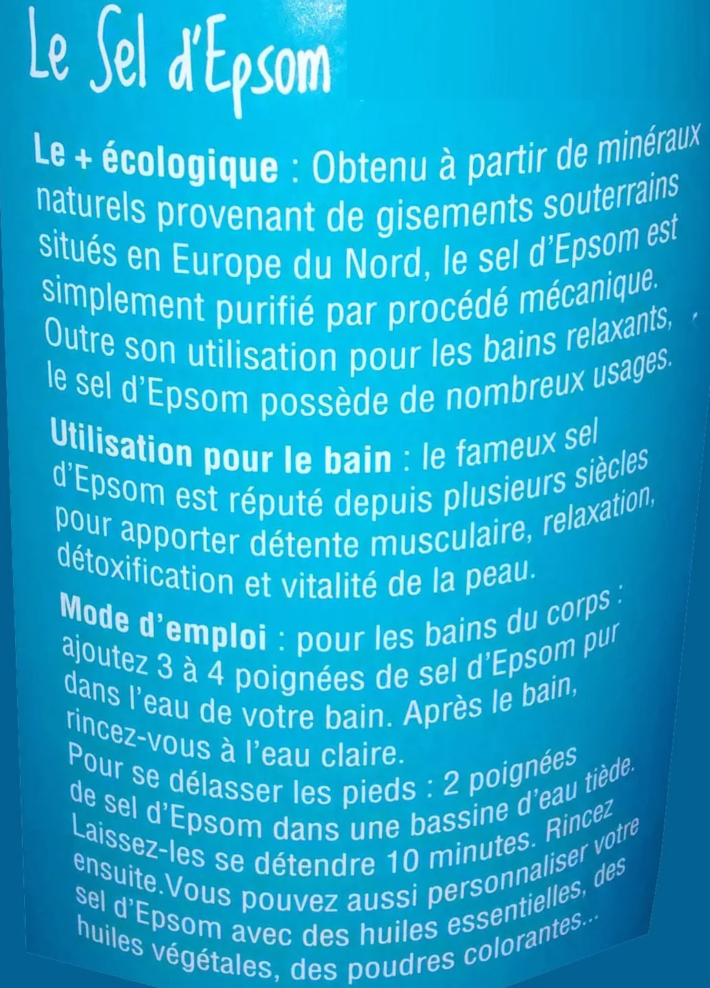 Sel d'Epsom 1 kg Ecodis