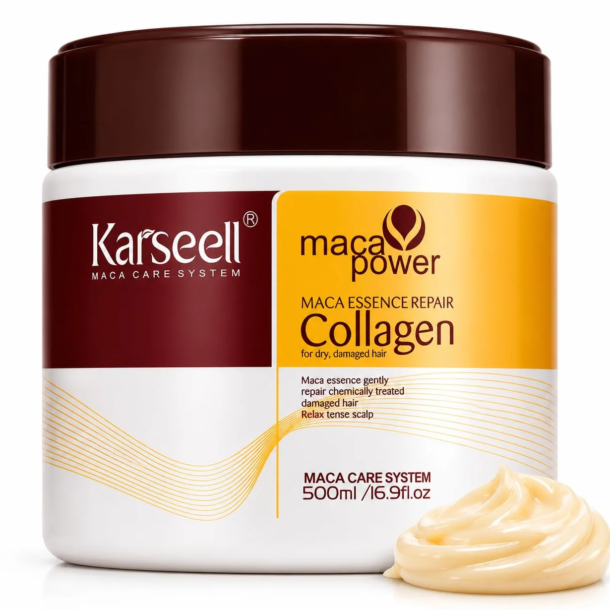 Karseell MACA CARE SYSTEM Masque Cheveux Professionnel Collagène 500ml