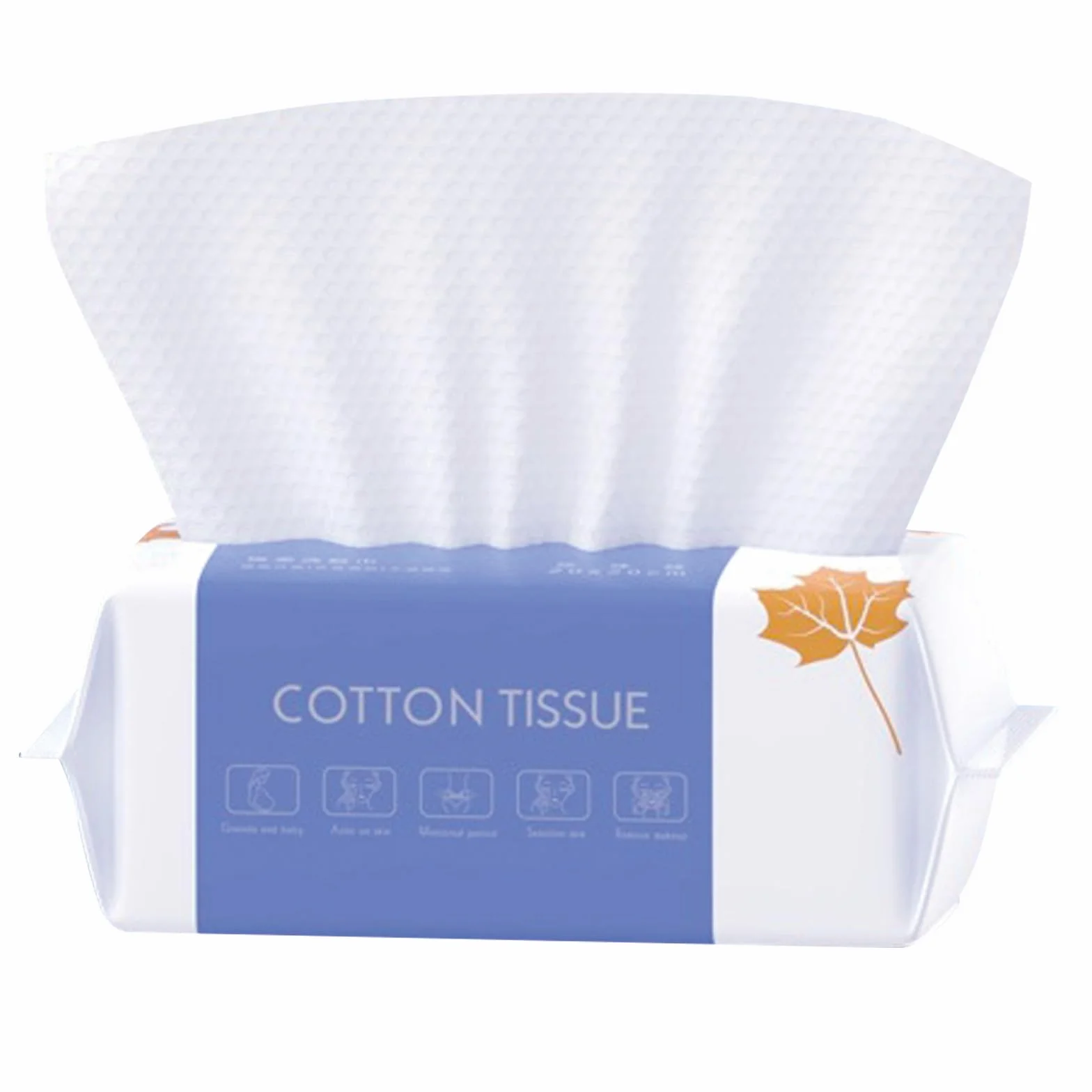 Serviettes Visage Jetables 100 Unités Mouchoirs en Coton Lingettes Faciales Nettoyage Soins Peau Démaquillage