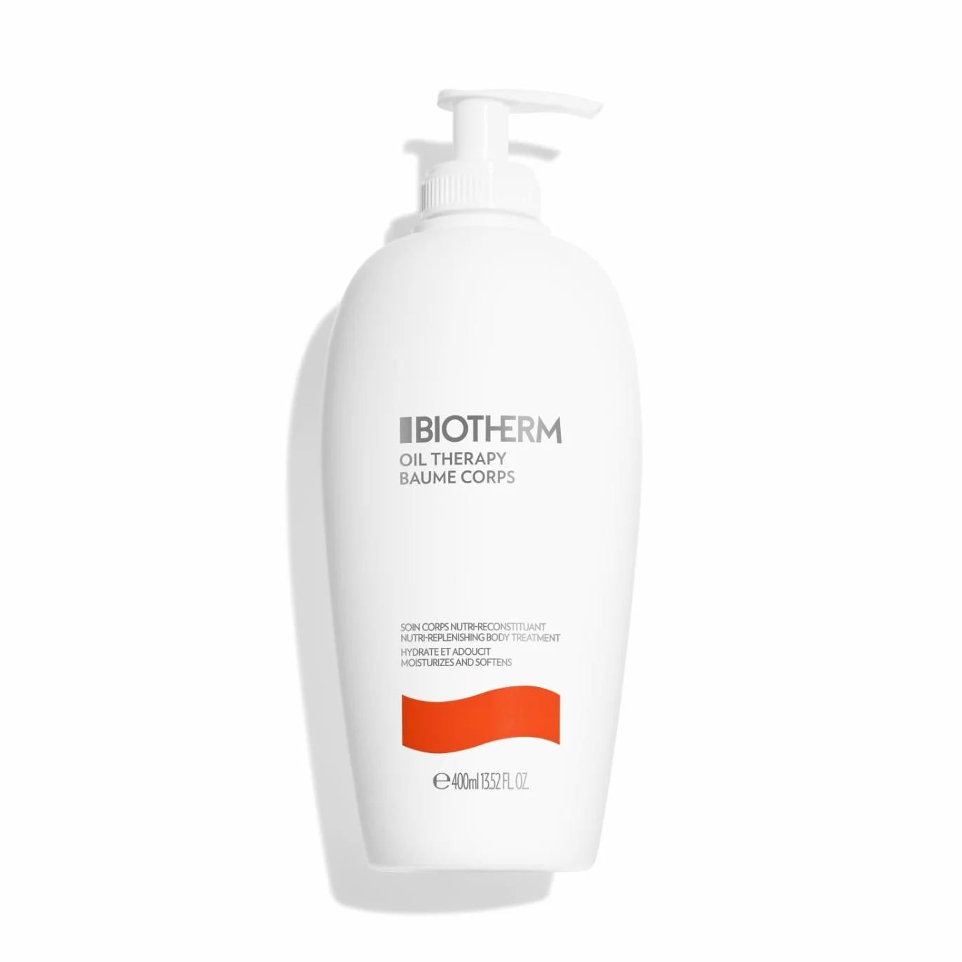 Biotherm Oil Therapy Baume Body Lotion pour le corps, aux huiles précieuses, pour hydrater intensément, spécialement conçue pour les peaux rugueuses et sèches, soin nourrissant de la peau, 400 ml