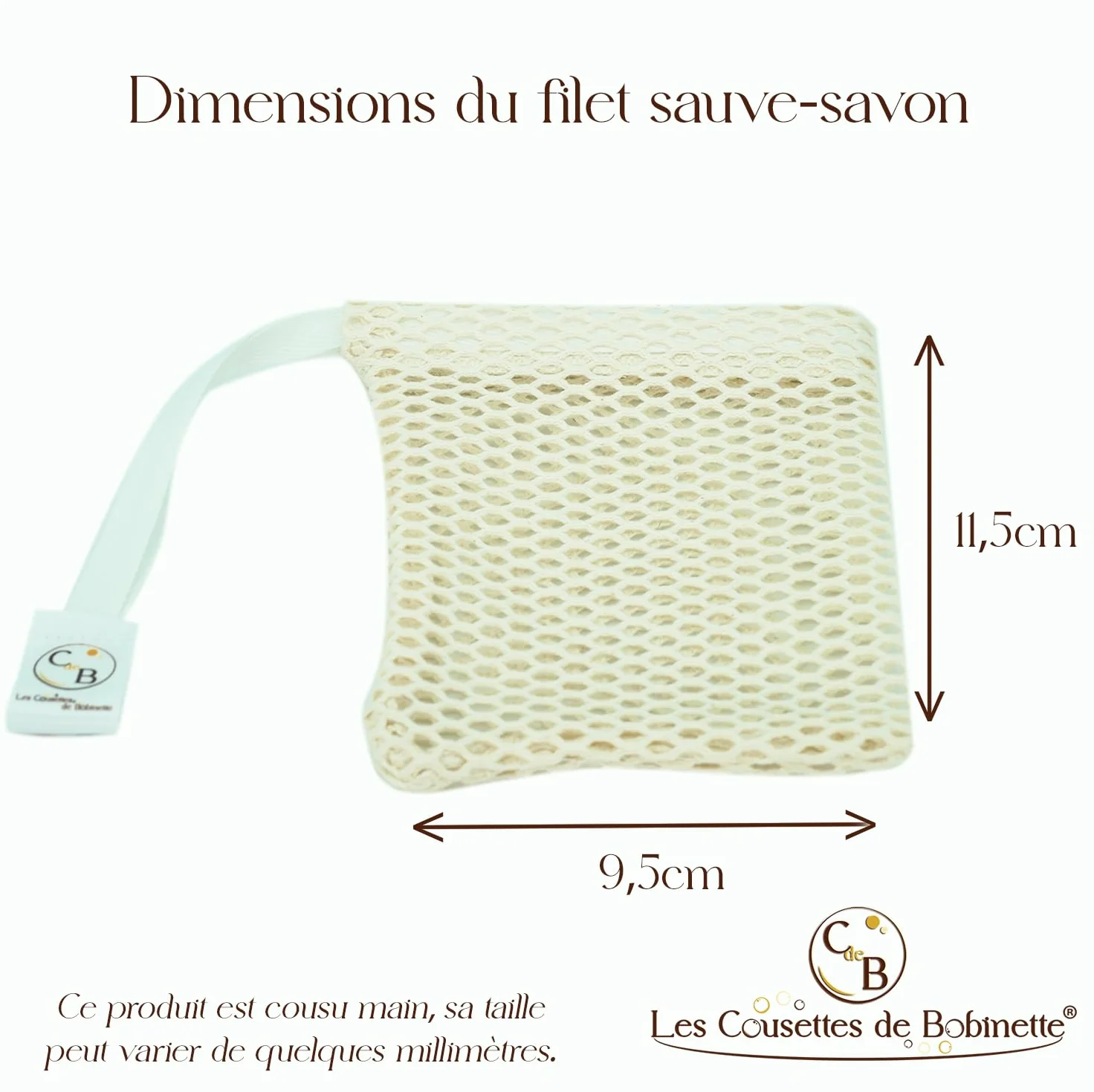 Filet savon coton bio x2 - zéro déchet exfoliant doux fabrication française