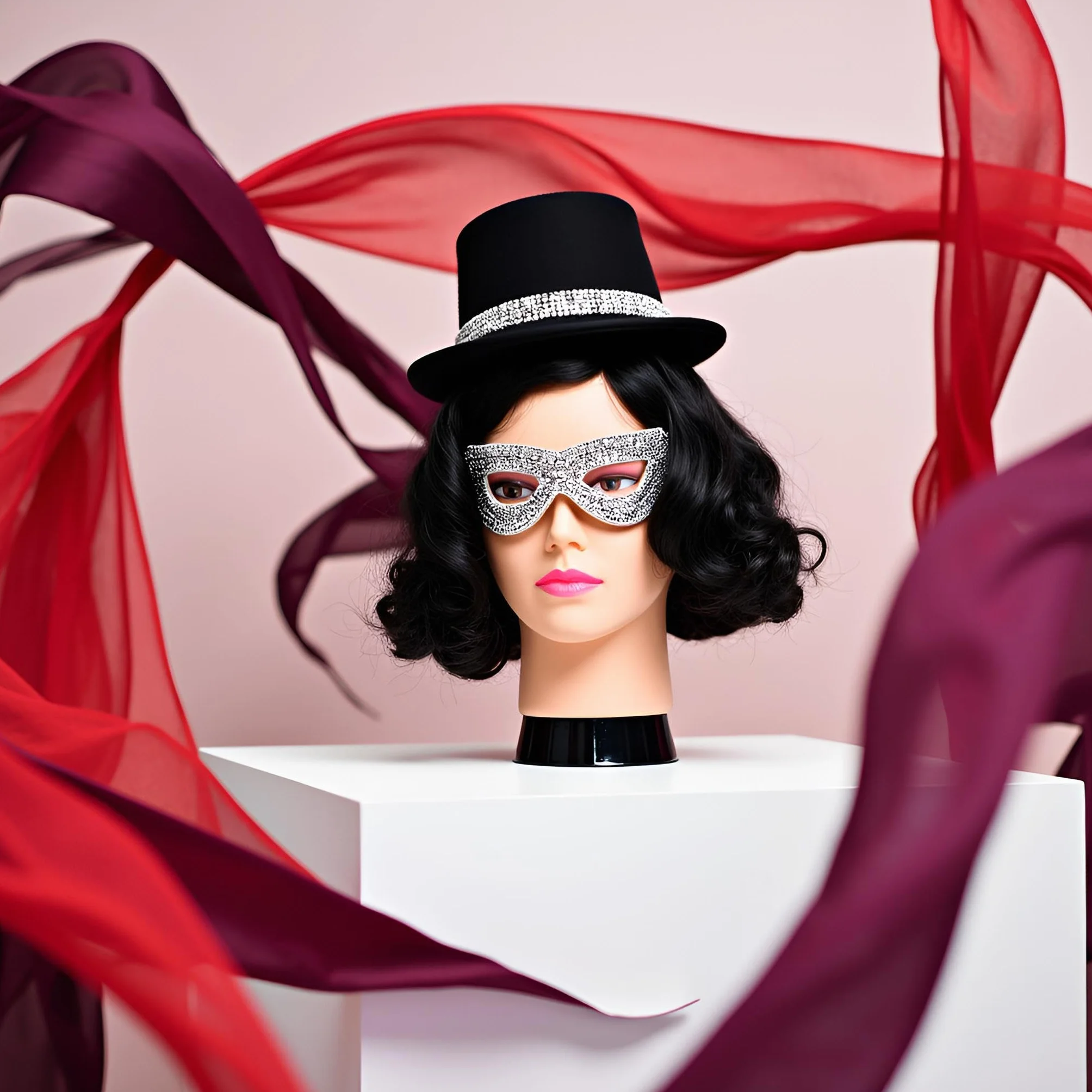 Tête de mannequin chauve pour femme - Tête de mannequin chauve pour la fabrication de perruques et présentoir - Avec pince de table gratuite (GT-B)