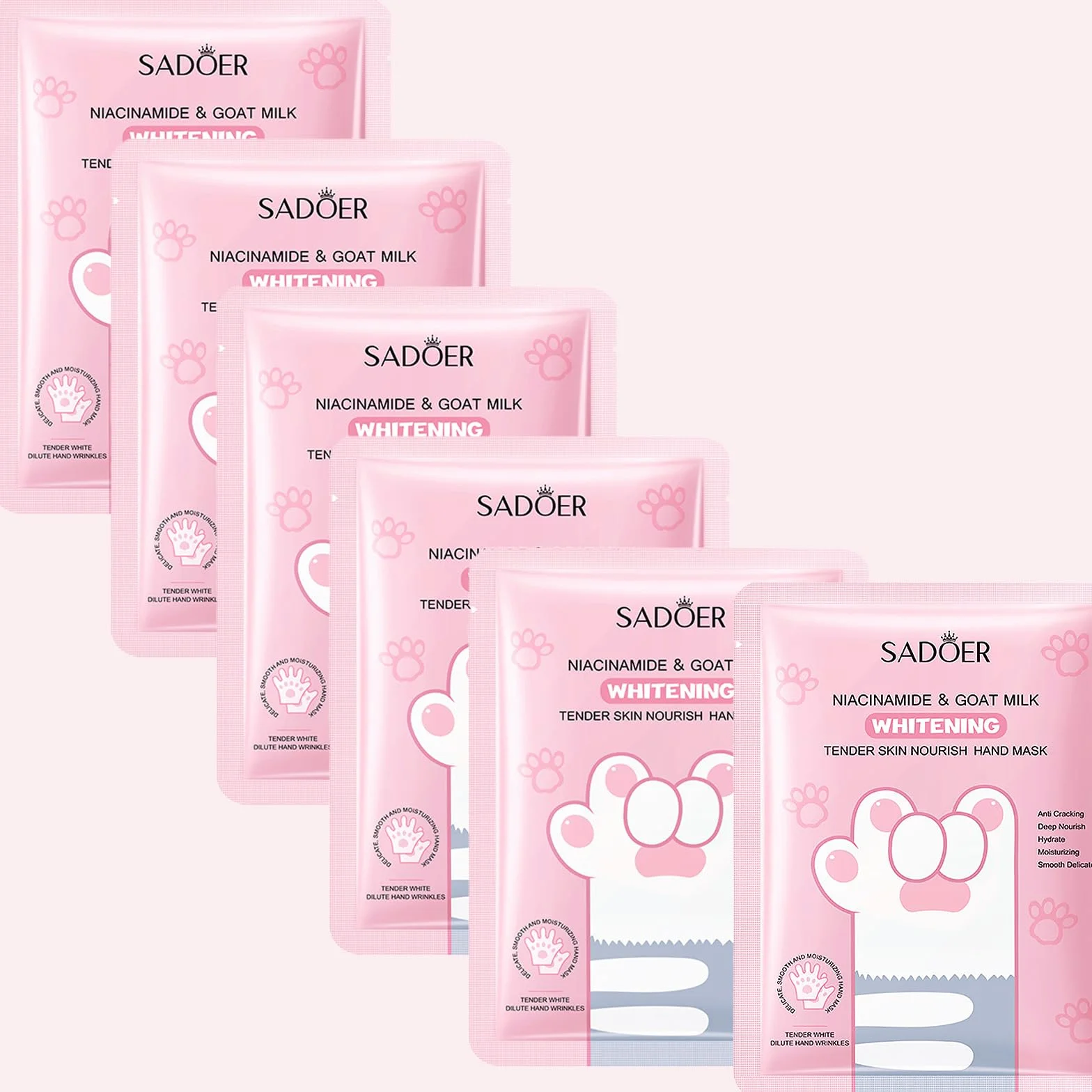 Masques Pour Les Mains 6 Paires Gants Hydratants Soin Nourrissants Blanchissant Mains Sèches Vieillissantes Gercées