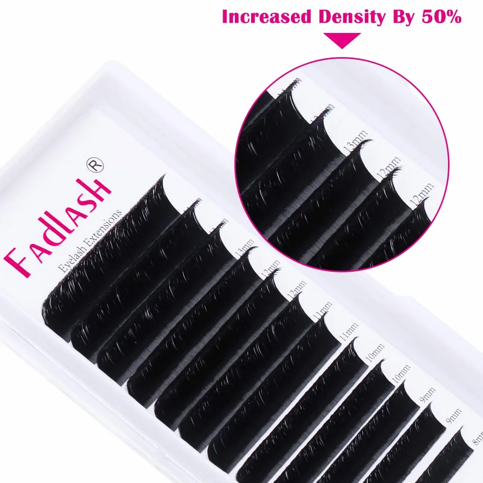 FADLASH Extension Cils Soie Volume Russe 0.07-CC Curl 8-14mm Easy Fanning
