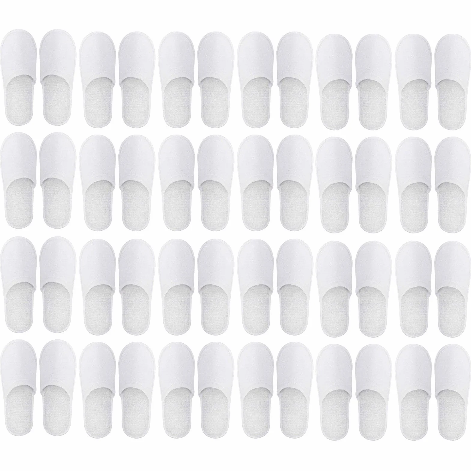 24 Paires de Pantoufles Jetables pour Hôtels Slippers Invités en Vrac pour Maisons, Spas, Mariages, Voyages, Taille Universelle, Antidérapantes