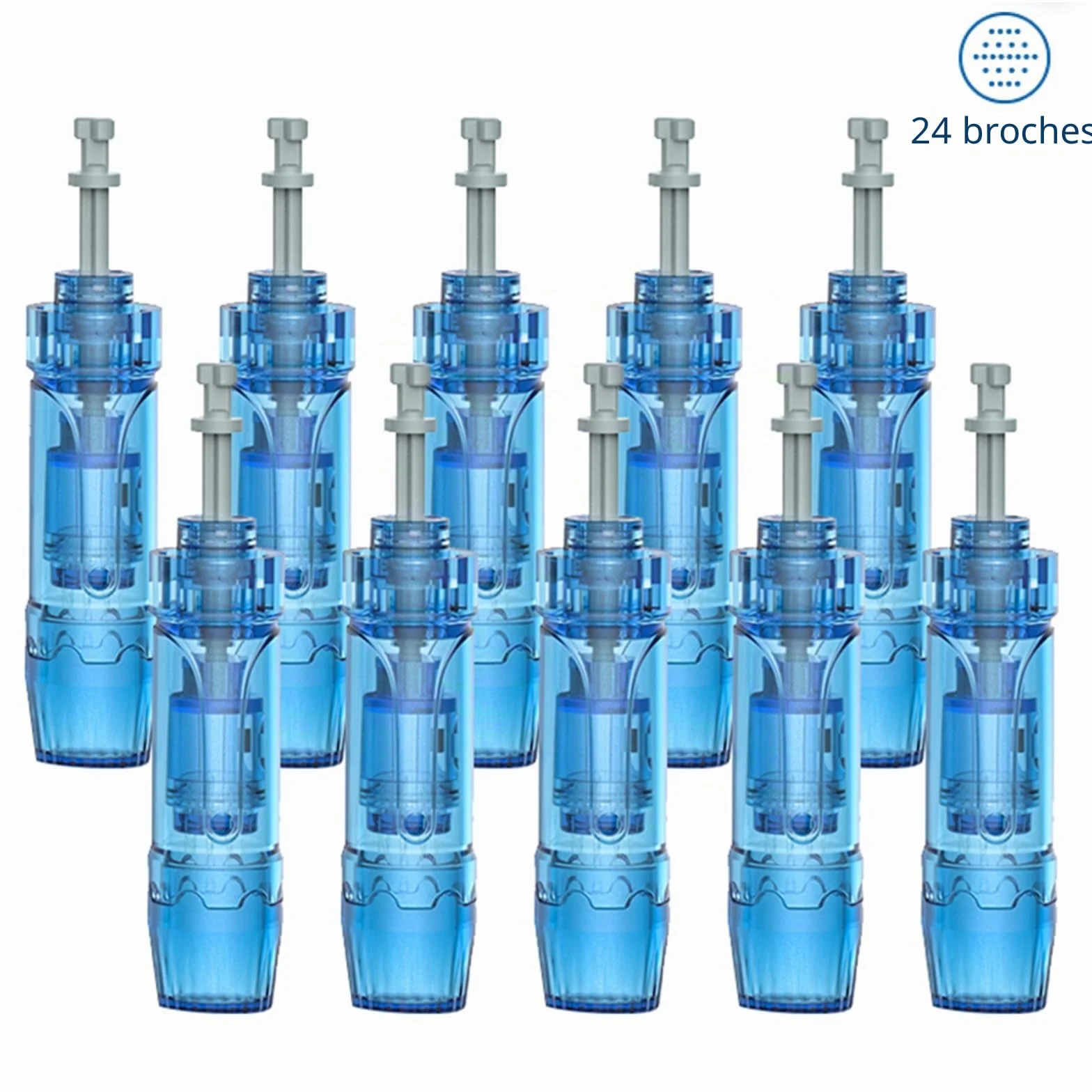 24 Aiguilles de Rechange pour Stylo Dr. Pen Ultima A8S / M8S / A9 - Pack de 10 24 Cartouches de Rechange pour Stylo Dr. Pen avec Système de Fixation à Baïonnette - Authentique Dr. Pen