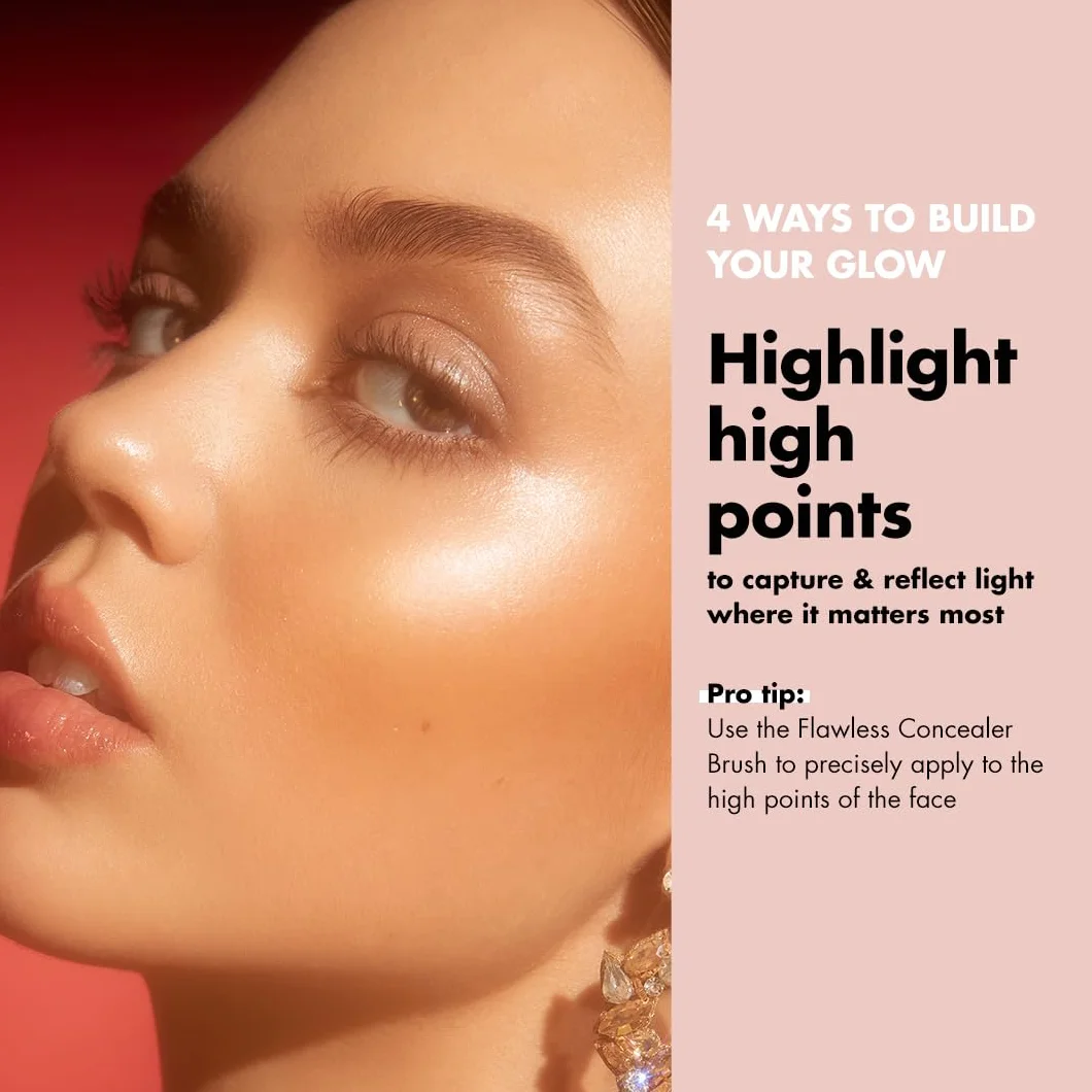 e.l.f. Halo Glow Filtre liquide halo éclatant booster d'éclat acide hyaluronique 3 Light Medium