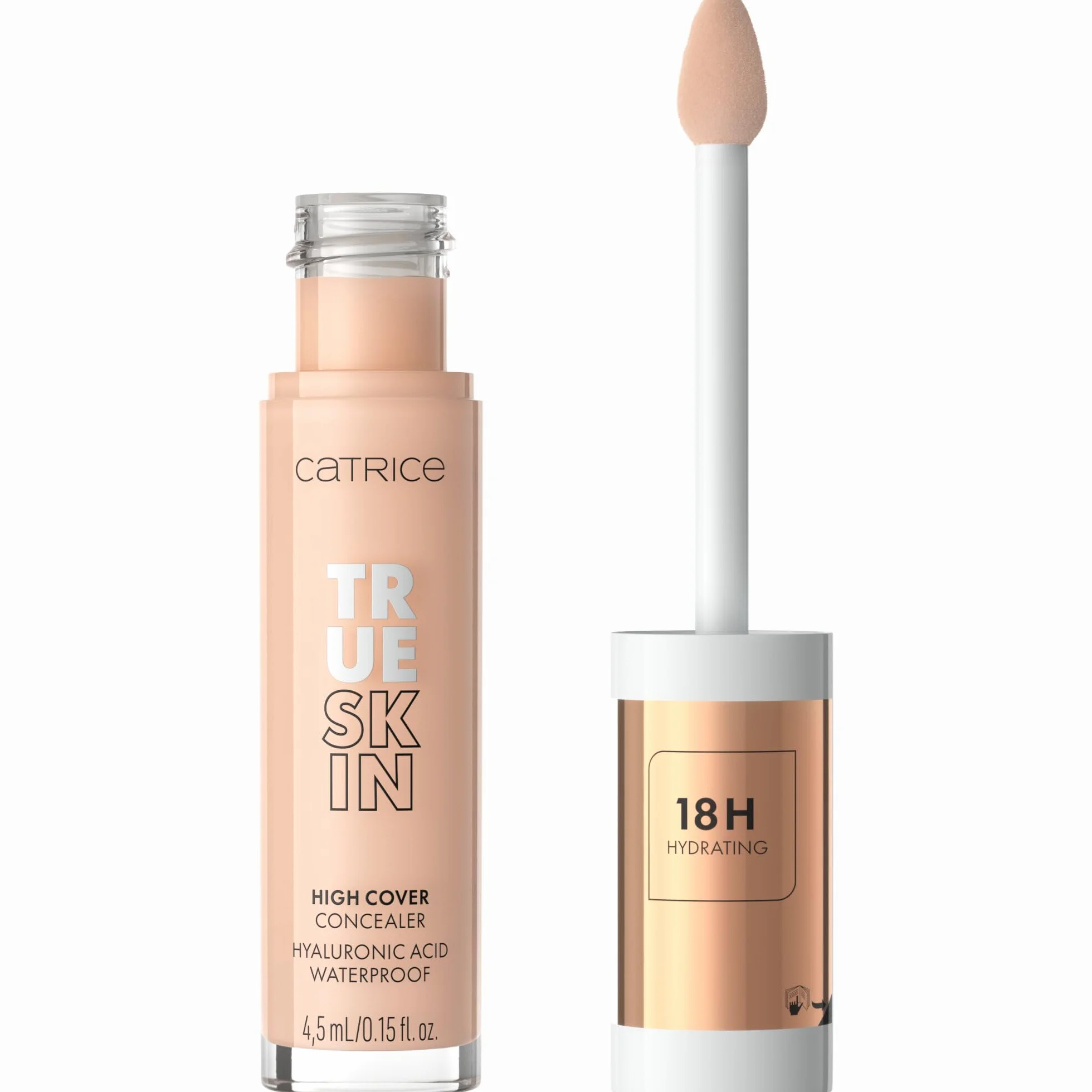 CATRICE True Skin High Cover Concealer 010 Cool Cashmere – Couvrance élevée, hydratation, fini mat waterproof – 4,5 ml