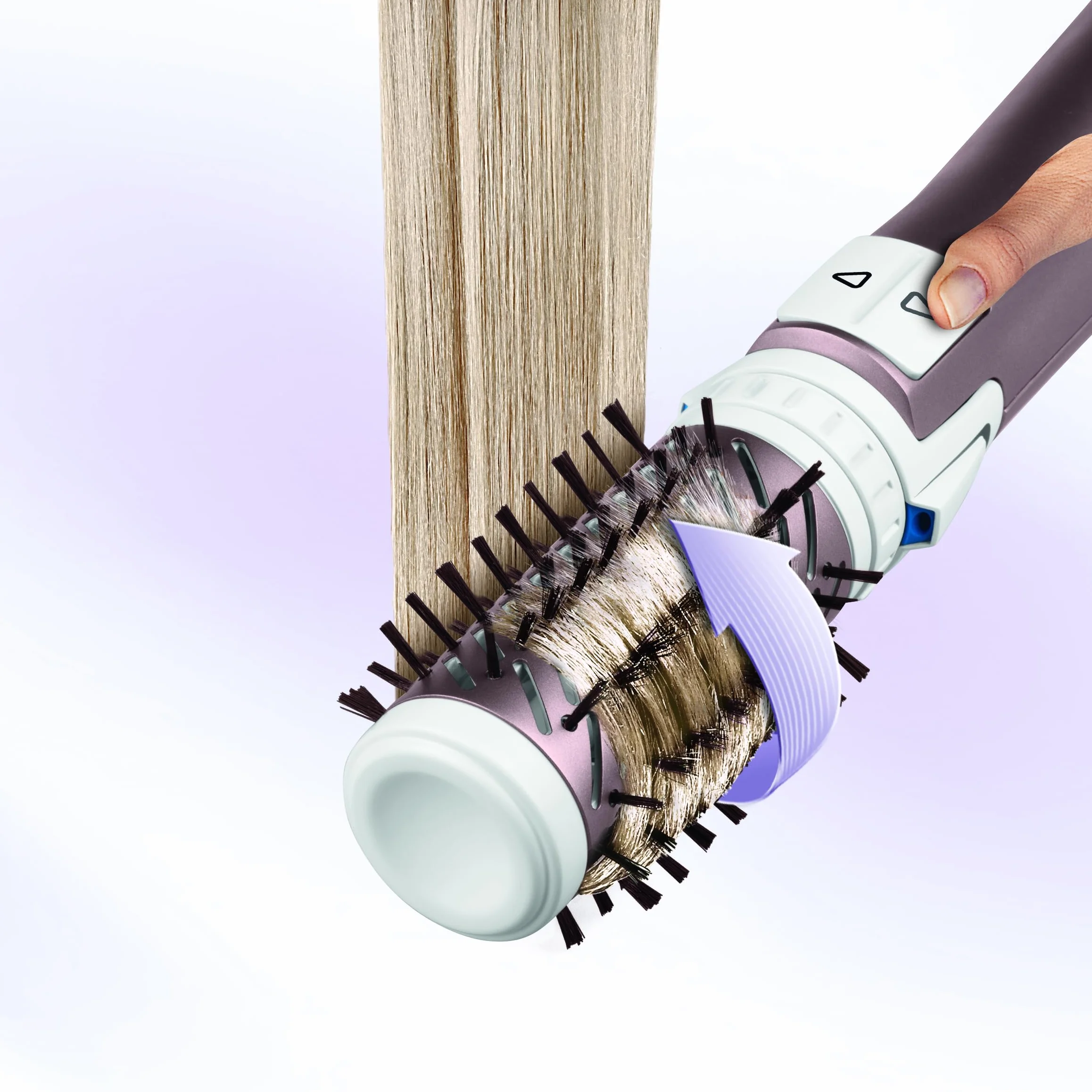 Rowenta Brush Activ Premium Care CF9540F0 Brosse rotative à air chaud, poils naturels, kératine de cachemire