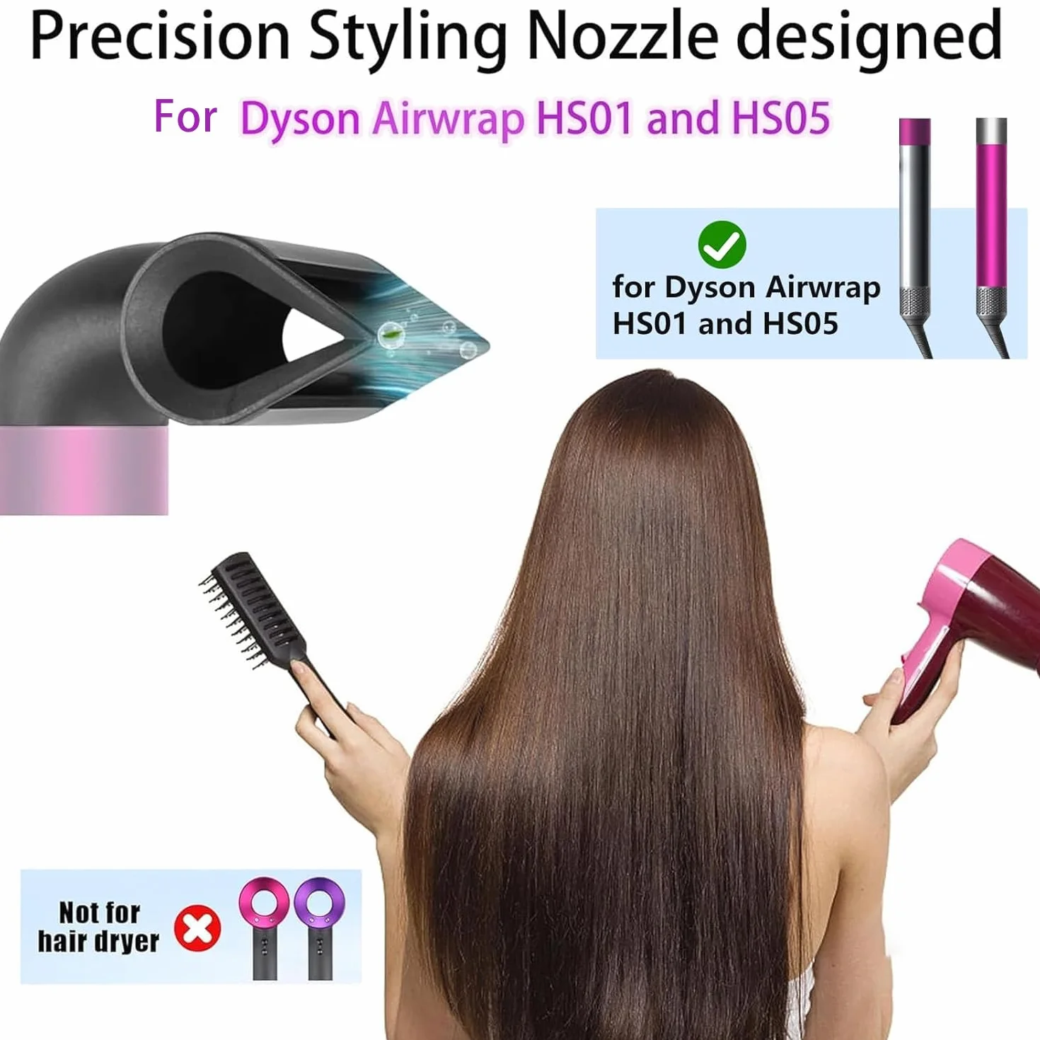 Buse de précision pour Dyson Airwrap HS01/HS05 styling lame concentrateur