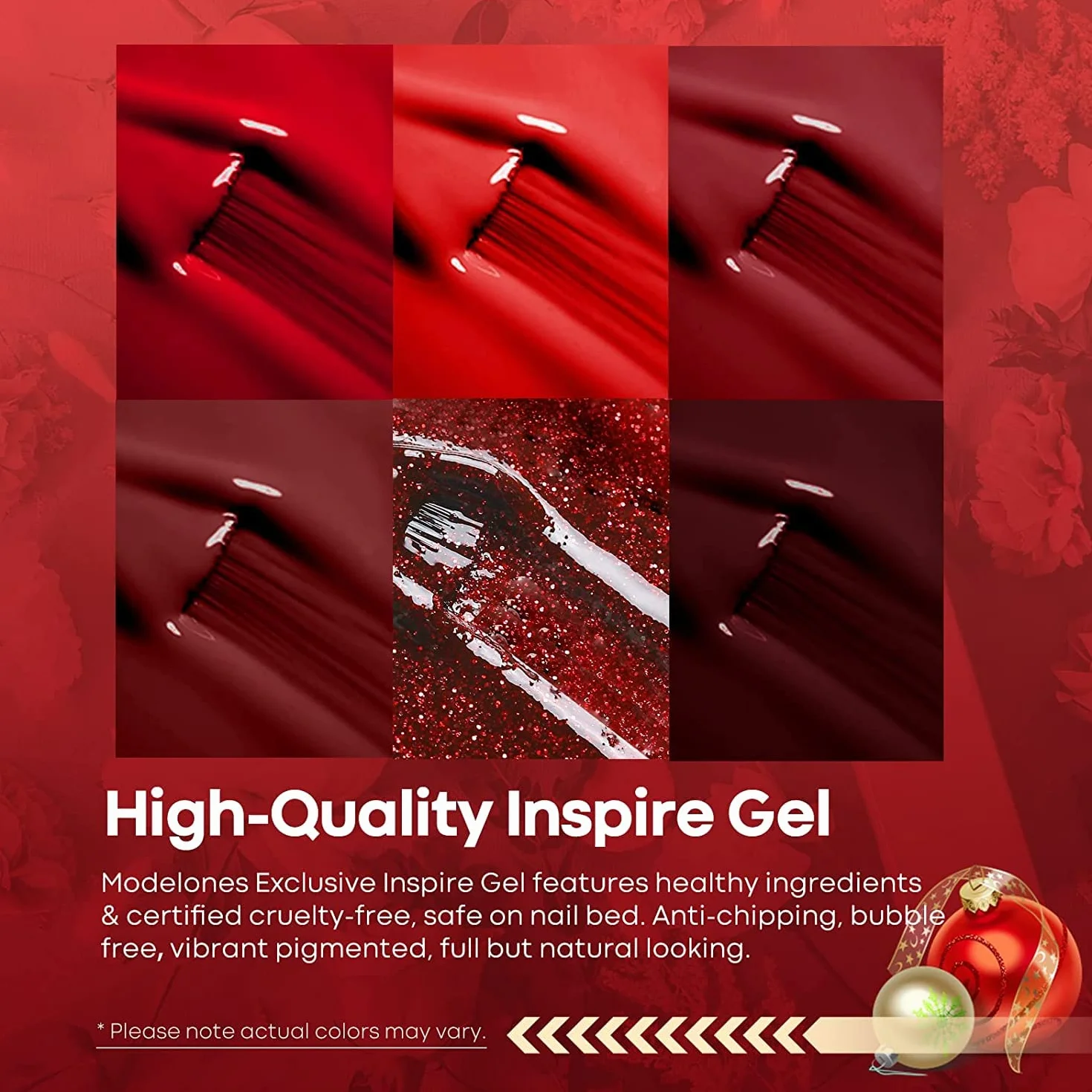 Modelones Vernis à Ongles Semi Permanent 6 Couleurs Soak Off Gel UV avec Boîte Cadeau Nail Art Kit Manucure