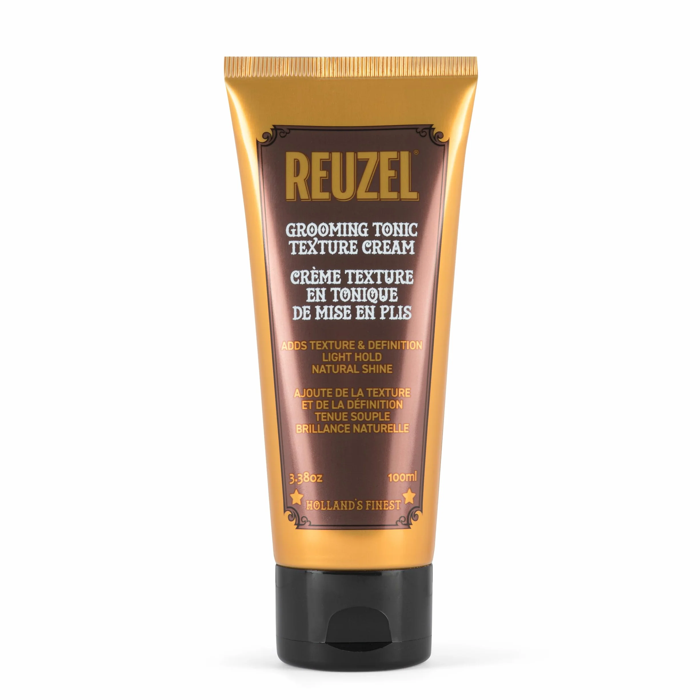 Reuzel Grooming Tonic Texture Cream, tenue moyenne et définition, texture bouclée et brillance, protection contre la chaleur pour tous les types de cheveux, 100 ml