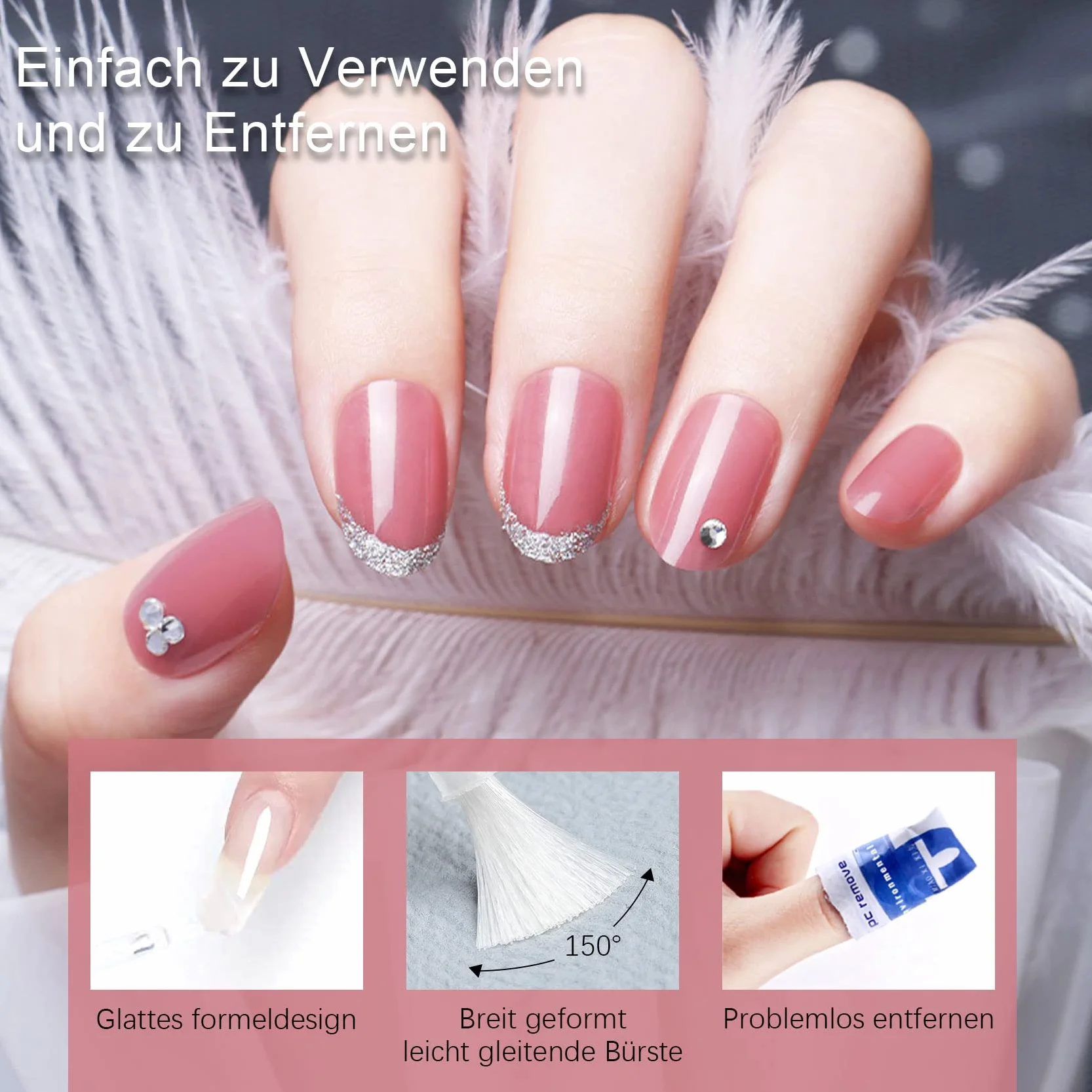 Set Dip Powder Poudre 8 Couleurs Lot de Poudre Acrylique pour Ongles avec Dipping Powder French Nails Kit Nude Rosa Gris Kits de Trempage pour Manucure