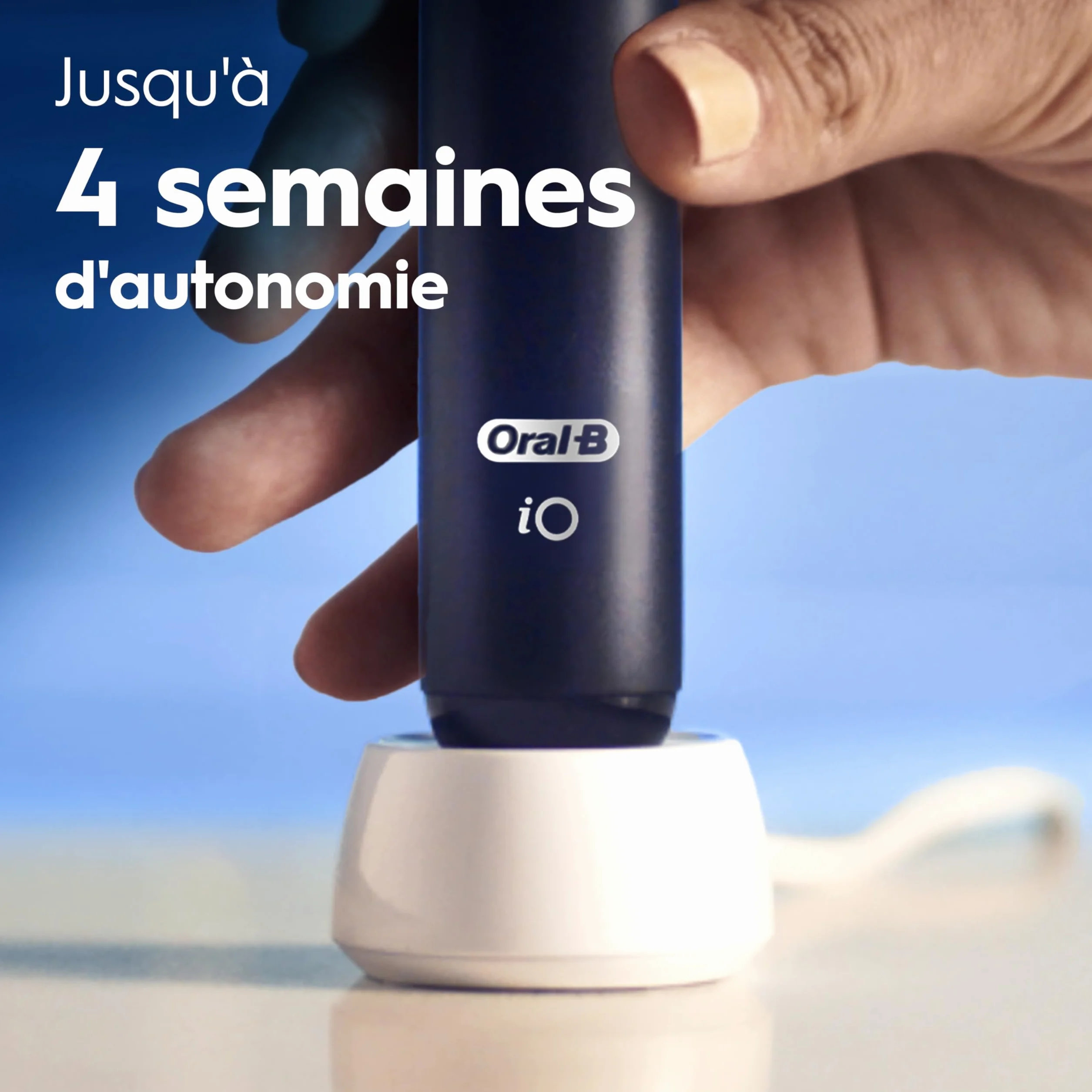 Oral-B Brosse à Dents Electrique iO 2 Noire – 3 Modes de Brossage, Capteur de Pression, Batterie Rechargeable