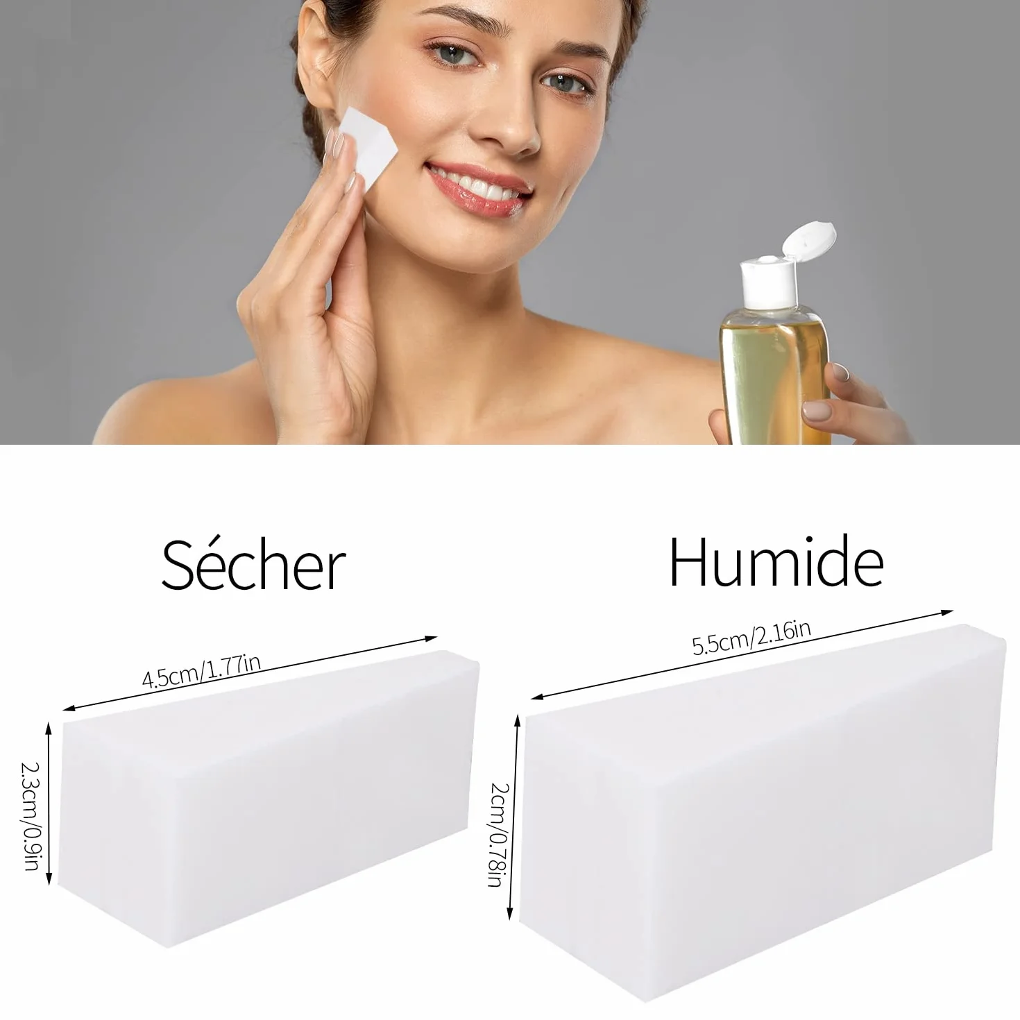 Éponges Maquillage Triangle Sans Latex 24 Pièces pour Fond de Teint (Blanc)