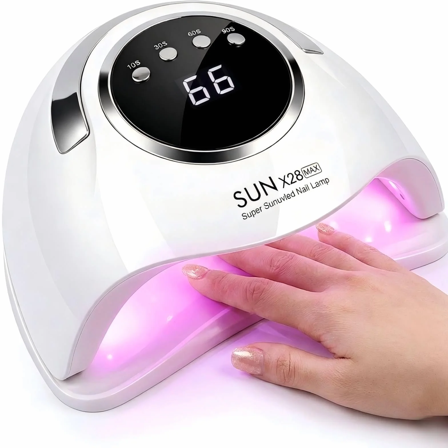 Lampe UV Ongles 360 W, Lampe Led Ongle Professionnelle avec 4 Minuteries, UV Lamp Nails avec 90 Perles, Machine UV Led pour Ongles Capteur Automatique pour Durcir Le Vernis à Ongles en Gel