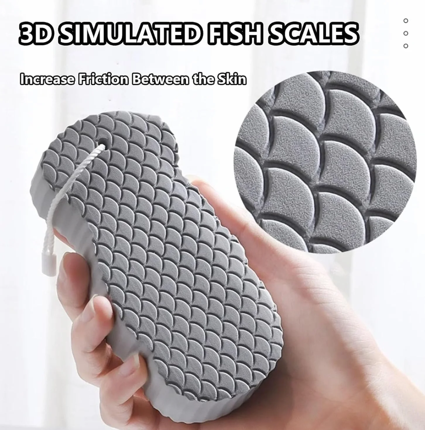 Lot de 2 éponges de bain exfoliantes réutilisables pour peaux mortes
