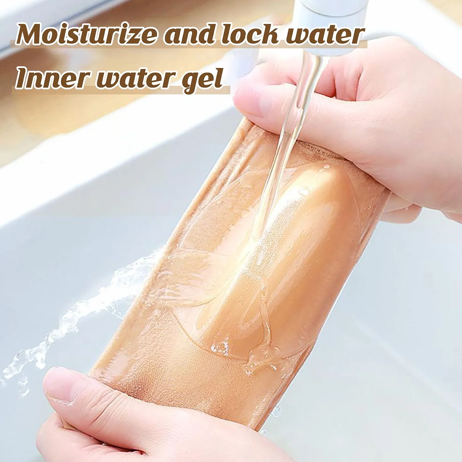 Chaussettes Hydratantes pour Talons en Gel Réutilisables - Traitement Talons Secs et Crevassés (Noir, Kaki)
