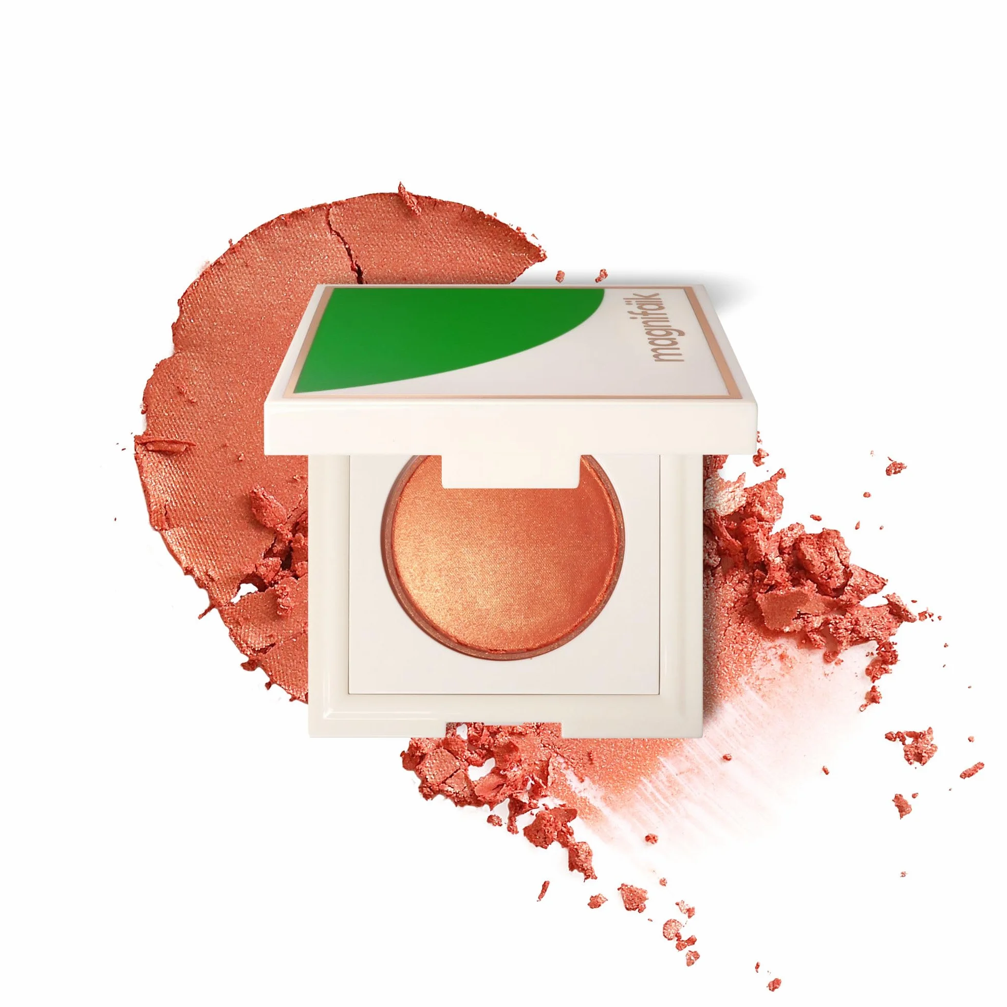 Magnifaïk - Blush - Teinte LAMBADA : orangé abricot - Texture novatrice entre crème et poudre - Résultat naturel sans démarcation - On est dans la couleur !