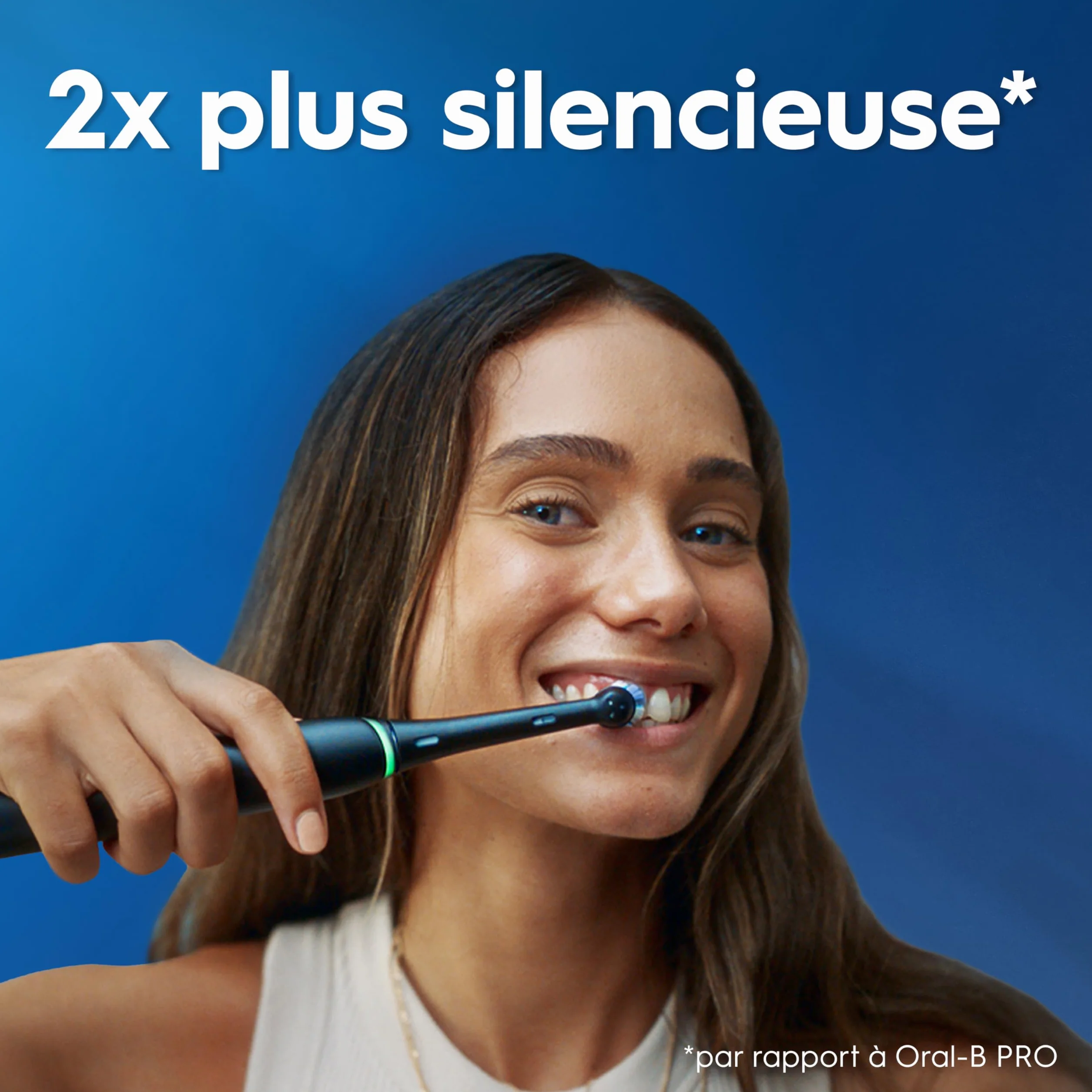 Oral-B Brosse à Dents Électrique iO 3 Noire, 3 Modes Silencieux, Capteur de Pression, Batterie Rechargeable