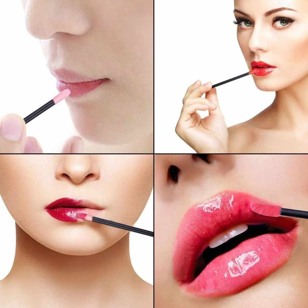 BetterJonny Pinceau à Lèvres Applicateur Batonnet Brosse à Lèvres Lip Brush 500 Pièces Multicolor