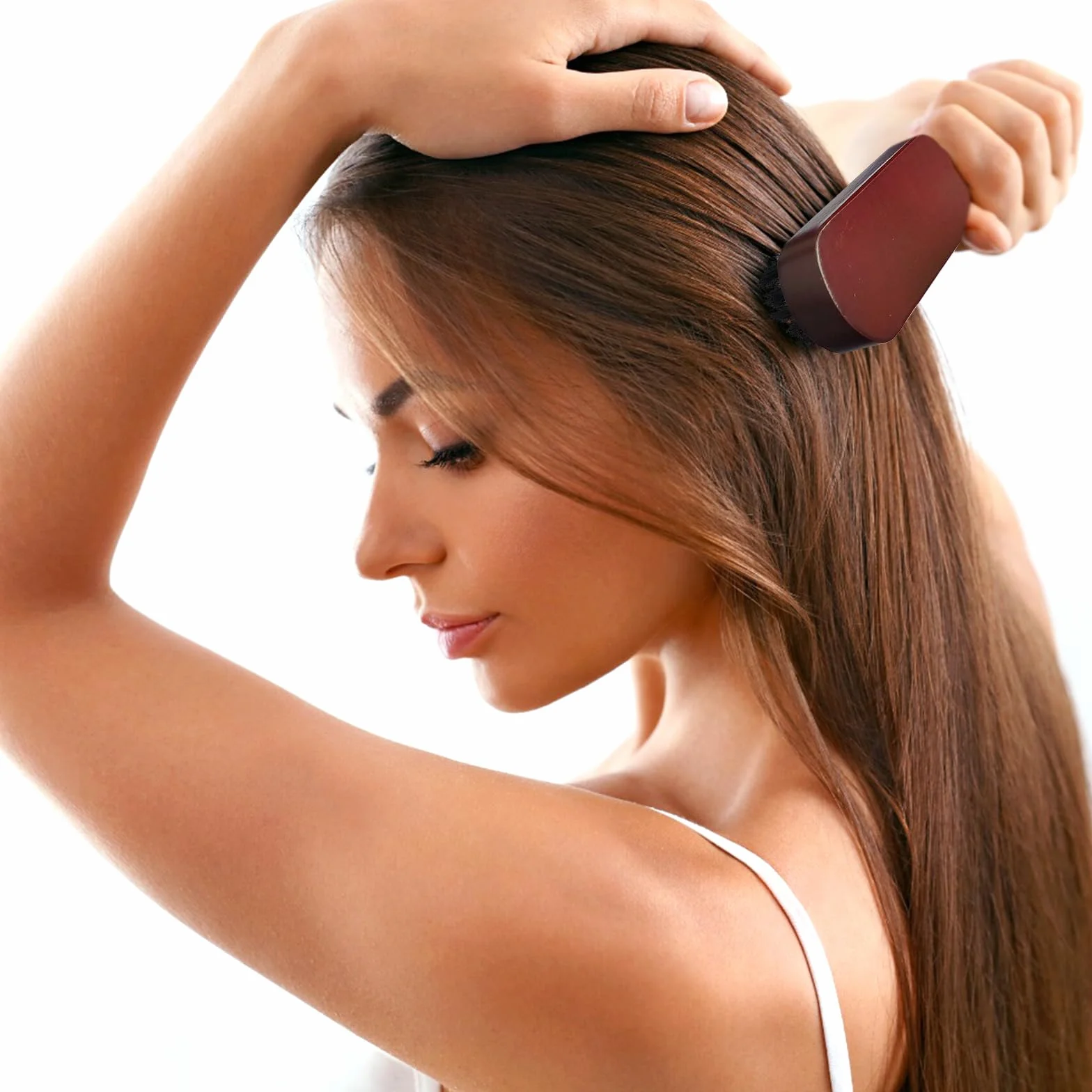 Brosse Poils Sanglier pour Cheveux Épais, Ondulés, Secs ou Abîmés