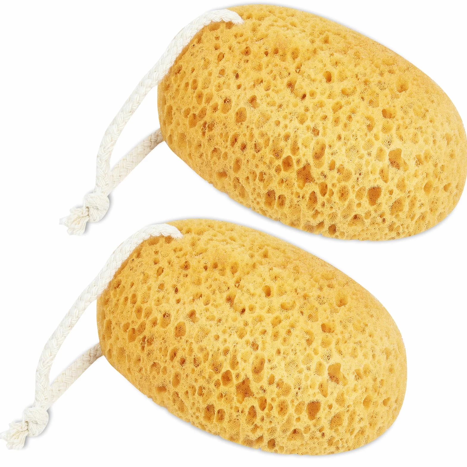 Flintronic Éponge de Bain Nid d'abeille Exfoliante Mousse Dense Grande Taille