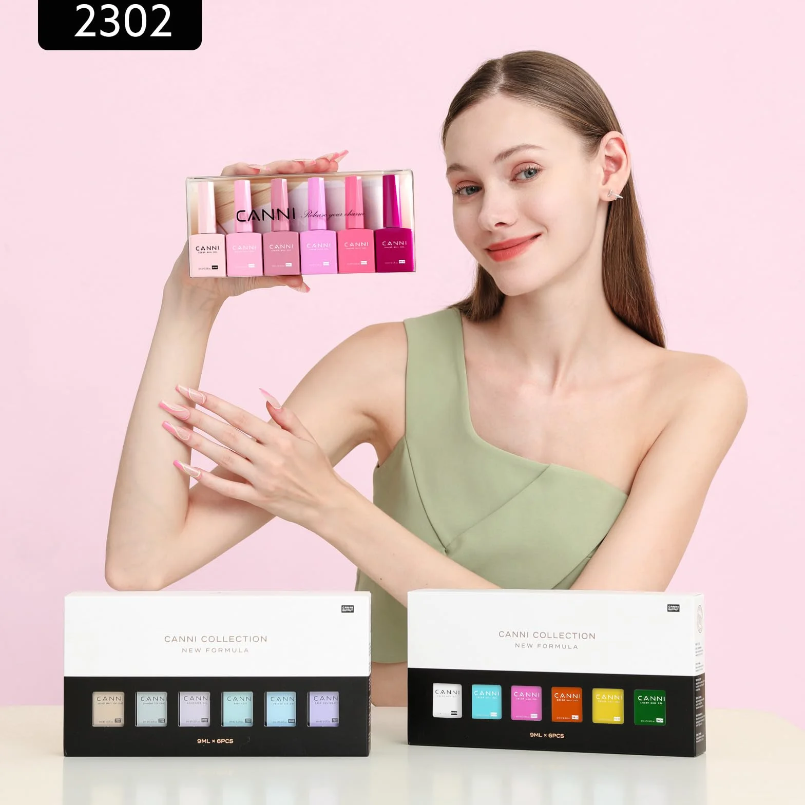 CANNI Vernis à Ongles Gel Semi Permanent 6 Couleur Lot UV Nail Polish Set Maniküre Nageldesign