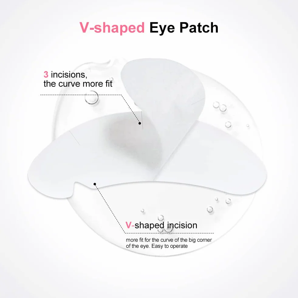 Lunamoon 50 Paire Patchs Pour Extensions de Cils Gel Non Pelucheux Yeux Pads Lash Lift (Noir)