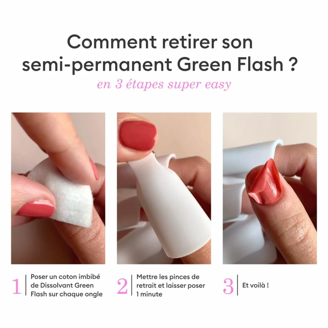 Manucurist Dissolvant Doux Green Flash & Green, Bio-Sourcé, Huile de Ricin, sans Acetone, 100 ml