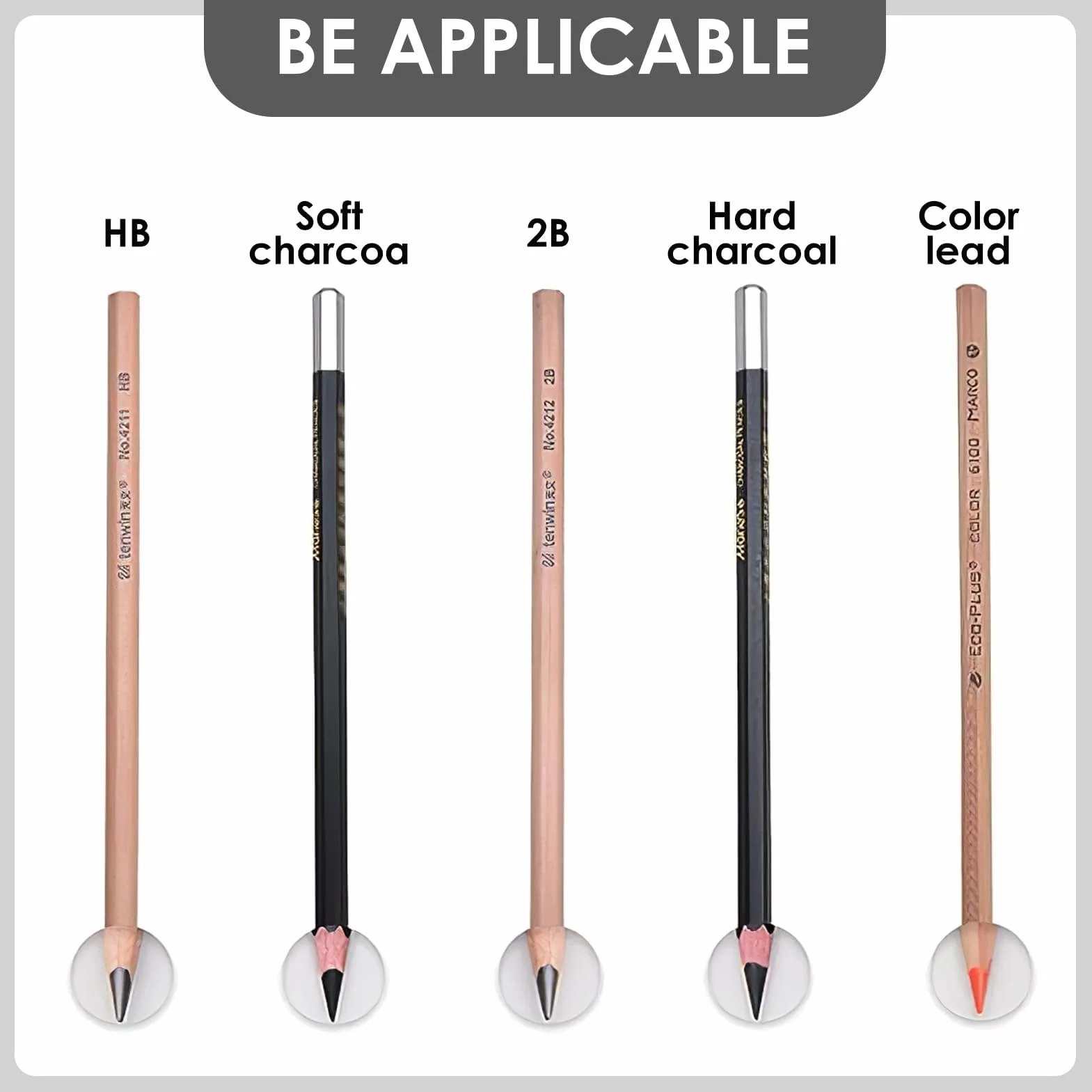 Taille Crayon Maquillage Double Trou pour Crayons Jumbo Standard Eye-liner Lèvres Sourcils (2pcs)