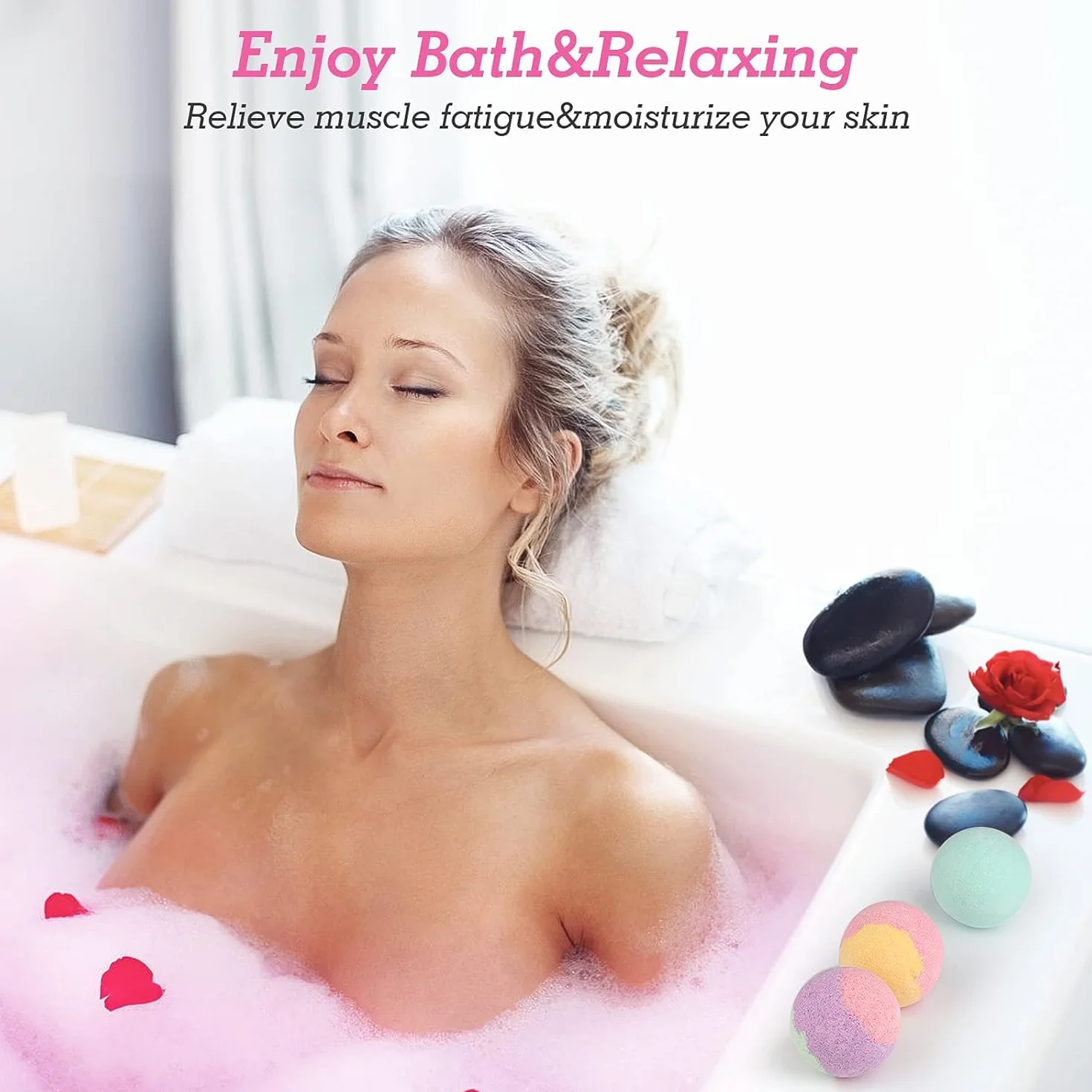 Bombe de Bain Original,16PCS Boule de Bain Femme Relaxante ,Coffret Bombe de Bain