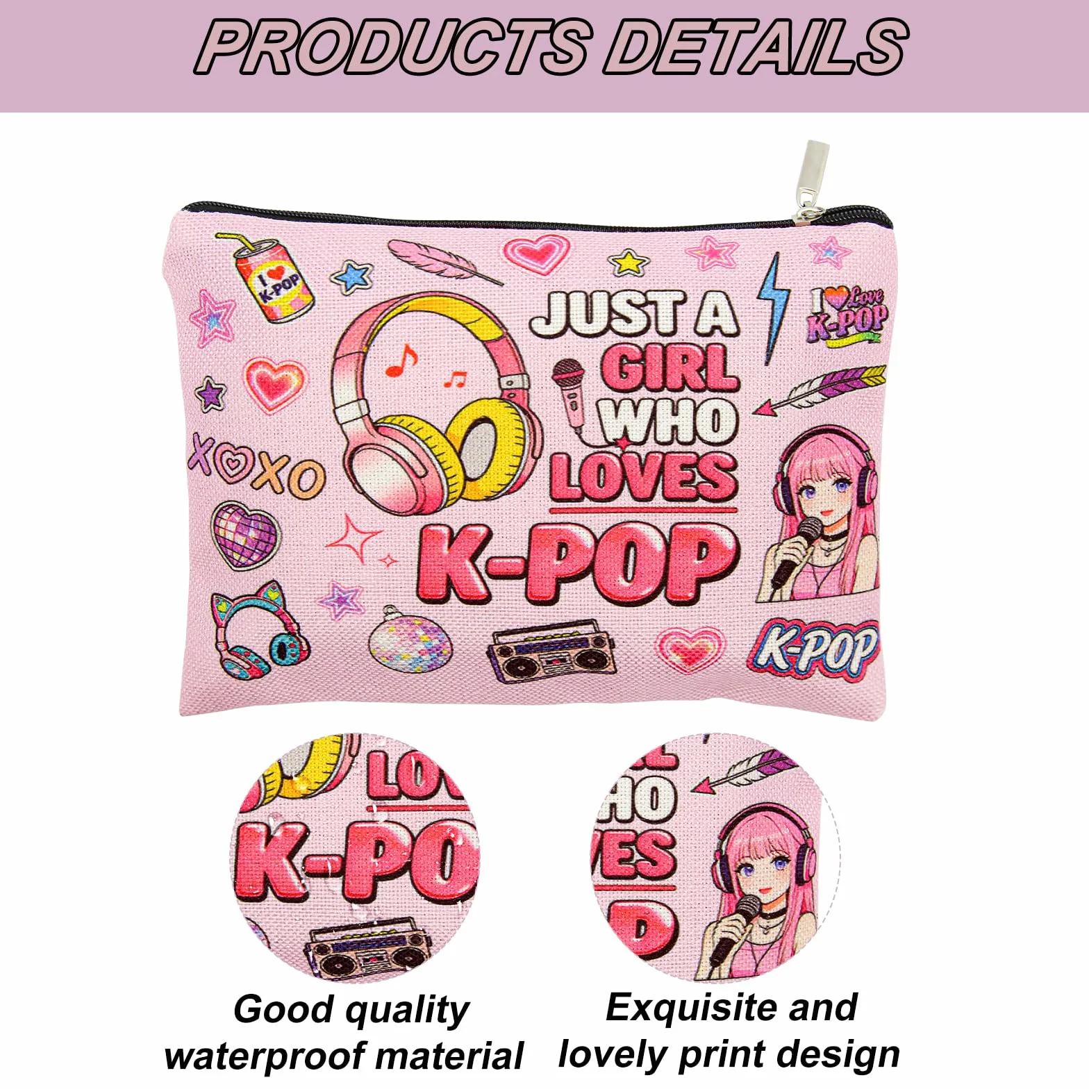 Trousse de Maquillage Kpop 1 pièce Cadeau Musical Filles Fans K-Pop
