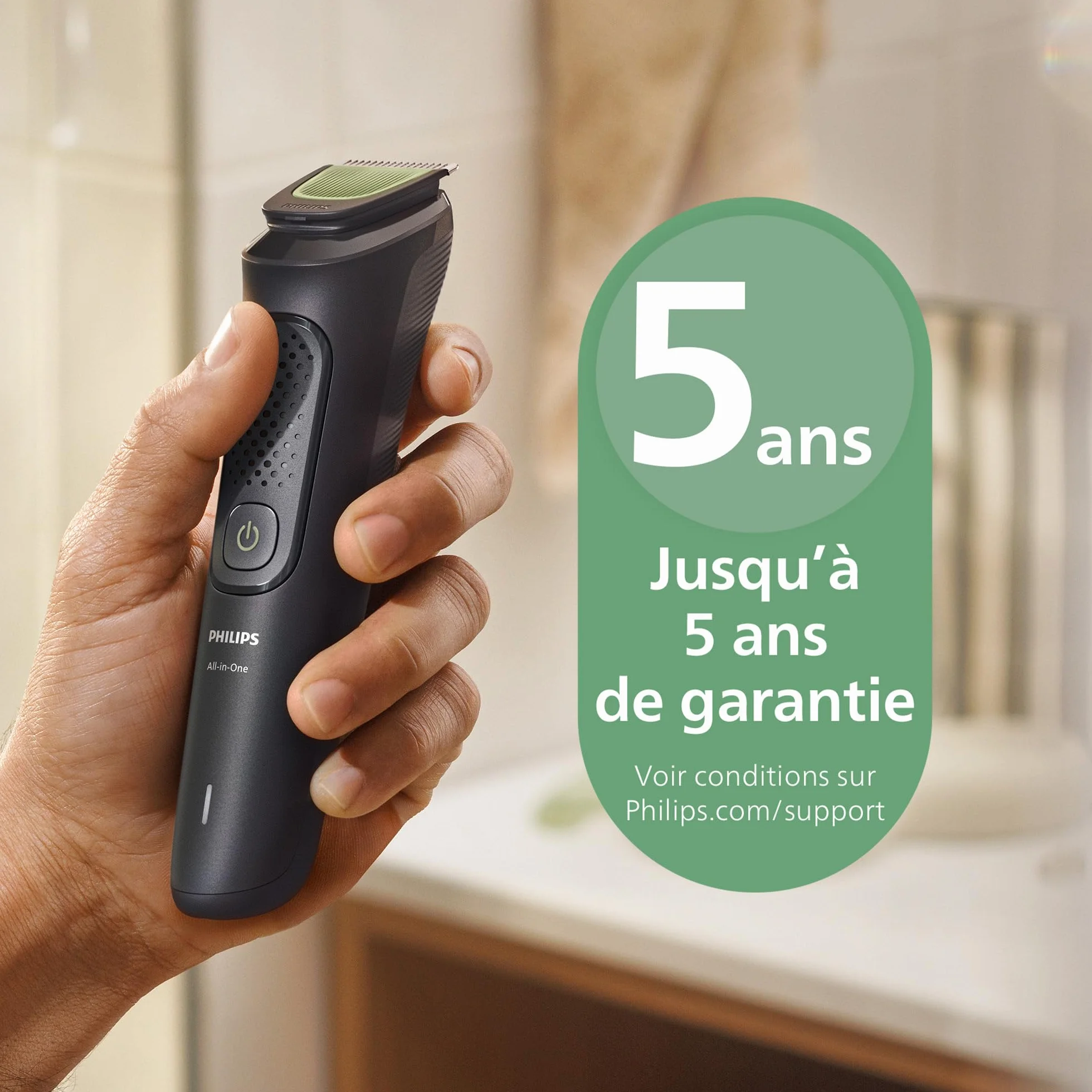 Philips Multigroom série 3000 Tondeuse tout-en-un 7 accessoires Lames auto-affûtées 10 hauteurs de coupe MG3930/15
