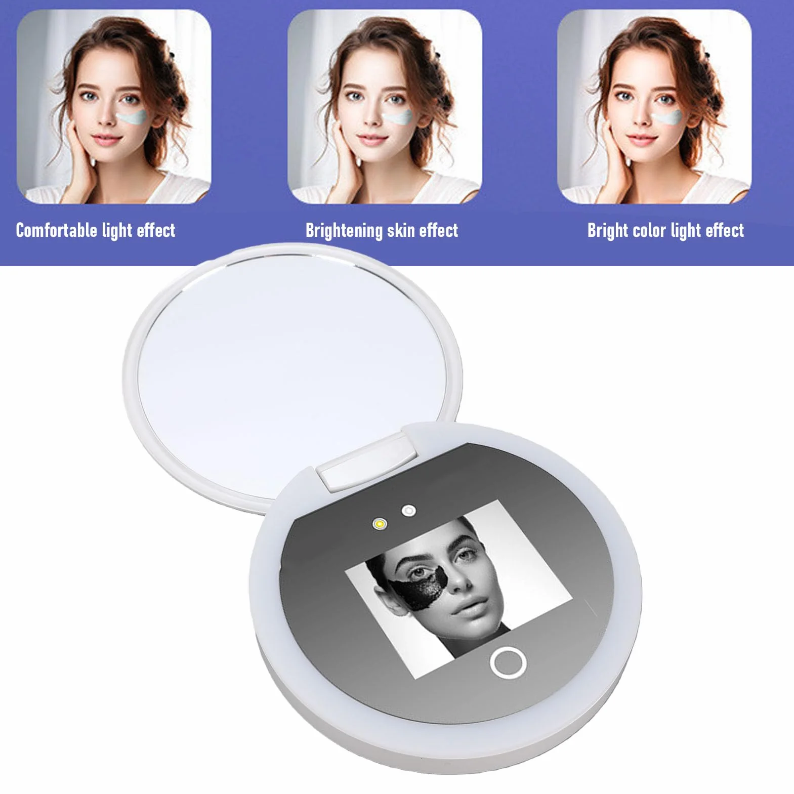 Miroir de Caméra UV 2X Rechargeable 3,8 Pouces Test Protection Solaire