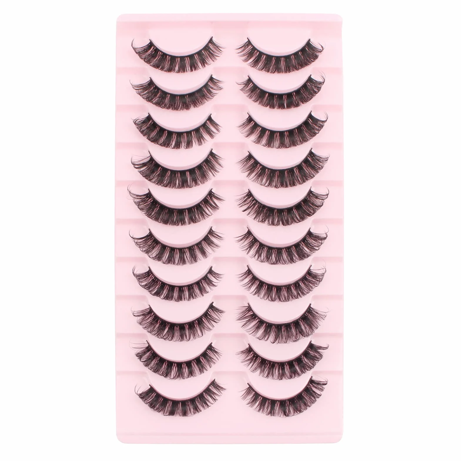 Parriparri Faux Cils Volume Russe 3D Russian Lashes 10 Paires Faux Cils Naturel Dramatique Fluffy False Mink Eyelashes Volumineux