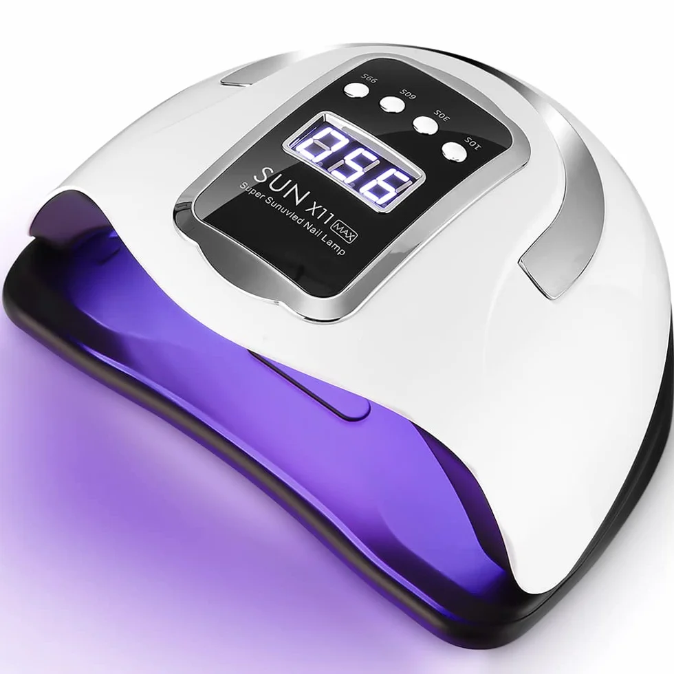 Lampe UV LED Ongles Gel, 280W Professionnel Sèche Automatique, 66 Lumières Séchage Rapide, Grand LCD Ecran, 4 Minuteries 10s/30s/60s/99s pour Vernis Semi Permanent