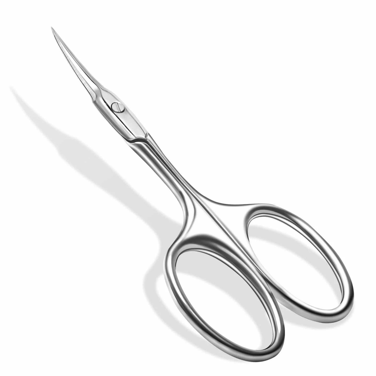 Ciseaux à Cuticules Incurvés Professionnels en Acier Inoxydable - Ciseaux Sourcils Ultra-Fins de Précision pour Ongles, Sourcils, Cils et Cheveux