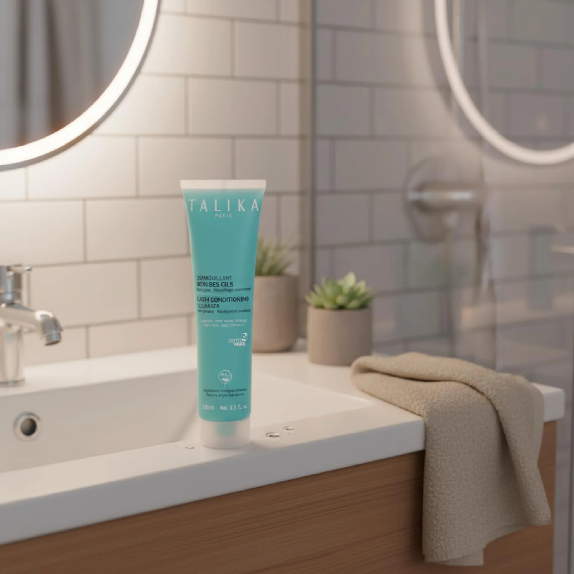 Talika Gel démaquillant sans rinçage pour yeux sensibles et cils fragiles, non gras, waterproof