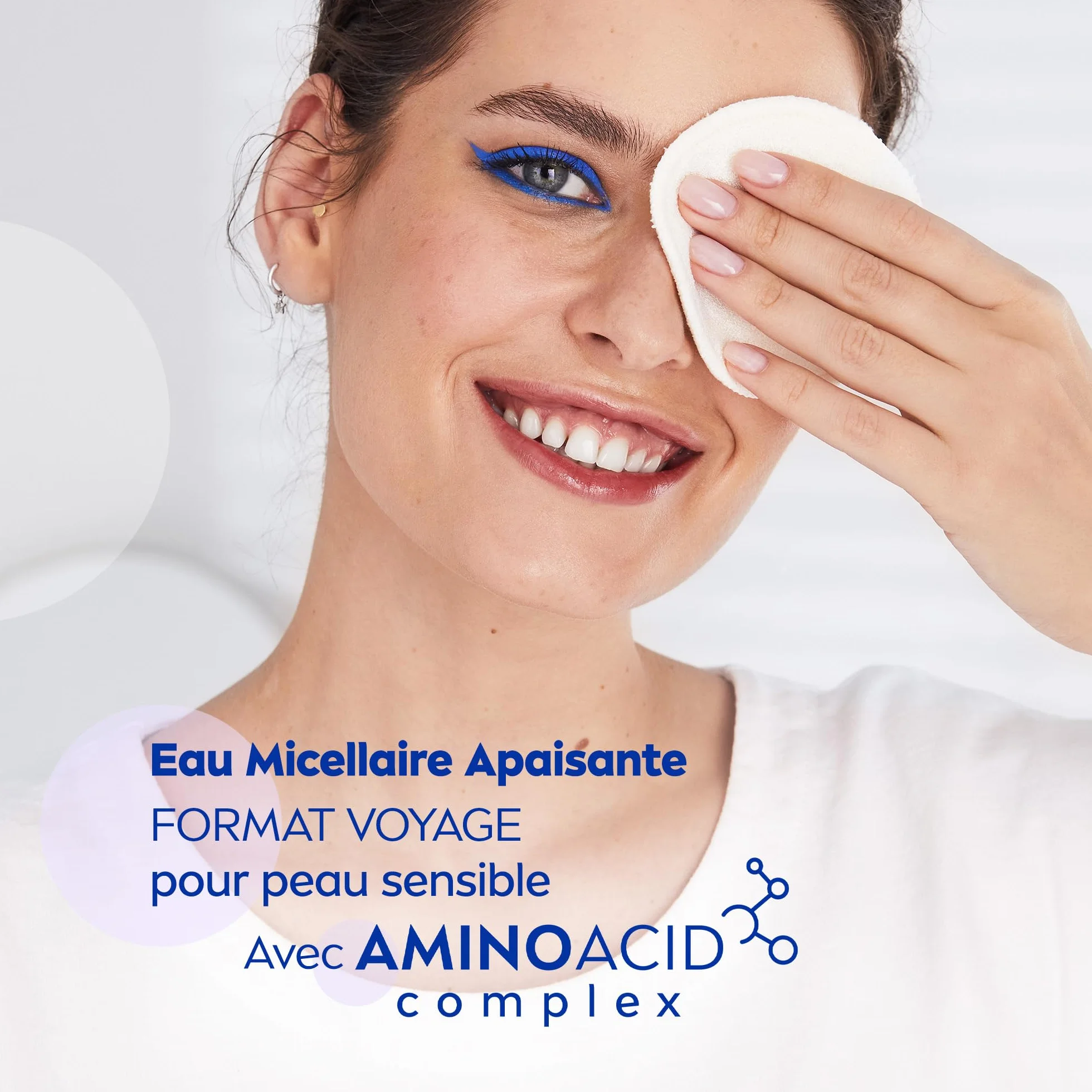 NIVEA Eau Micellaire Apaisante Efficacité Waterproof Visage Yeux Lèvres 100 ml